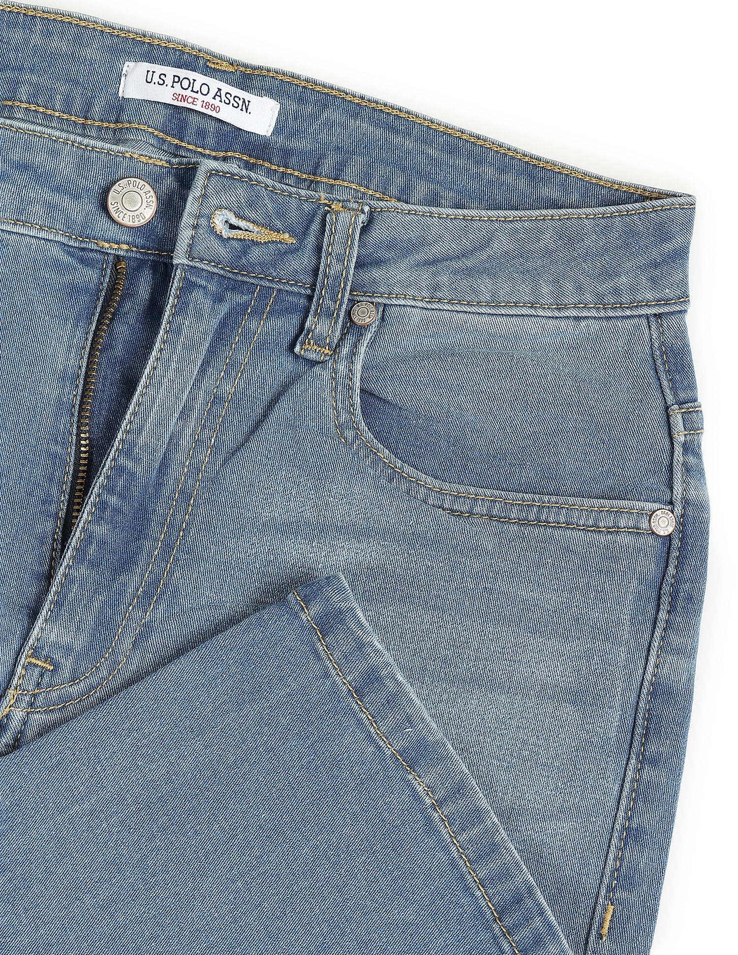 Slim Fit Blue Jeans Blue - U.S. POLO ASSN. | Large