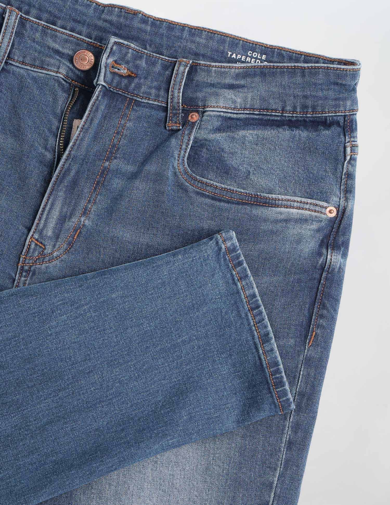 Cole Comfort Cropped Fit Blue Jeans Indigo - U.S. POLO ASSN. | Large