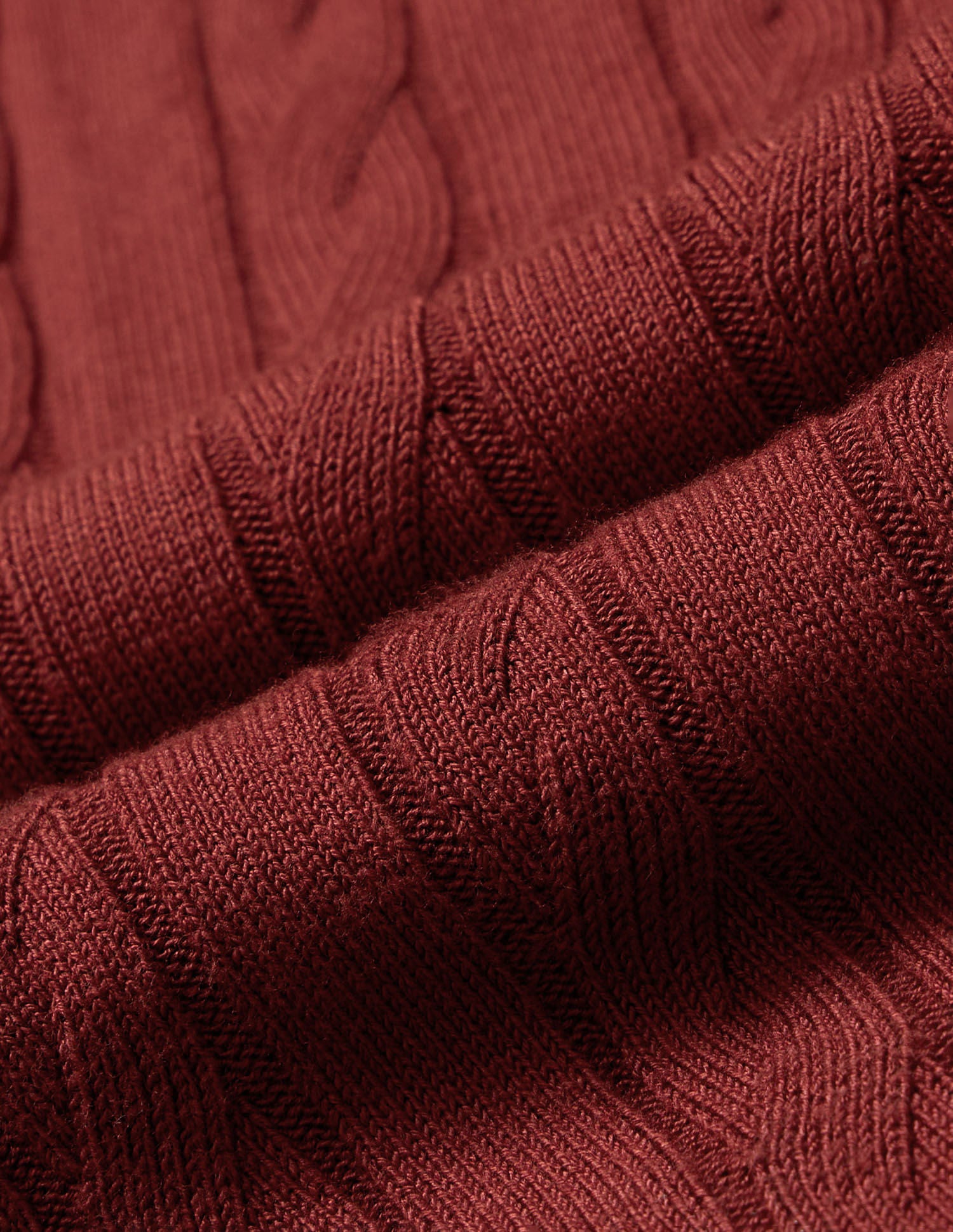 Cable Knit Regular Fit Sweater Red - U.S. POLO ASSN. | Large