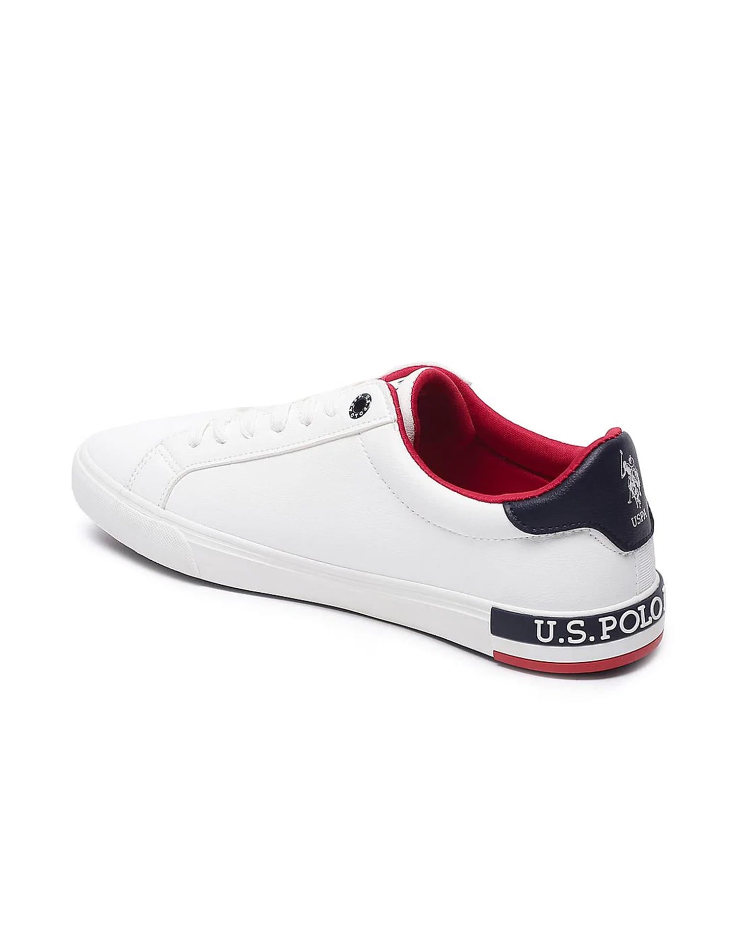 Men Panelled Brand Print Ramus 4.0 Sneakers Off White - U.S. Polo Assn. India | Large