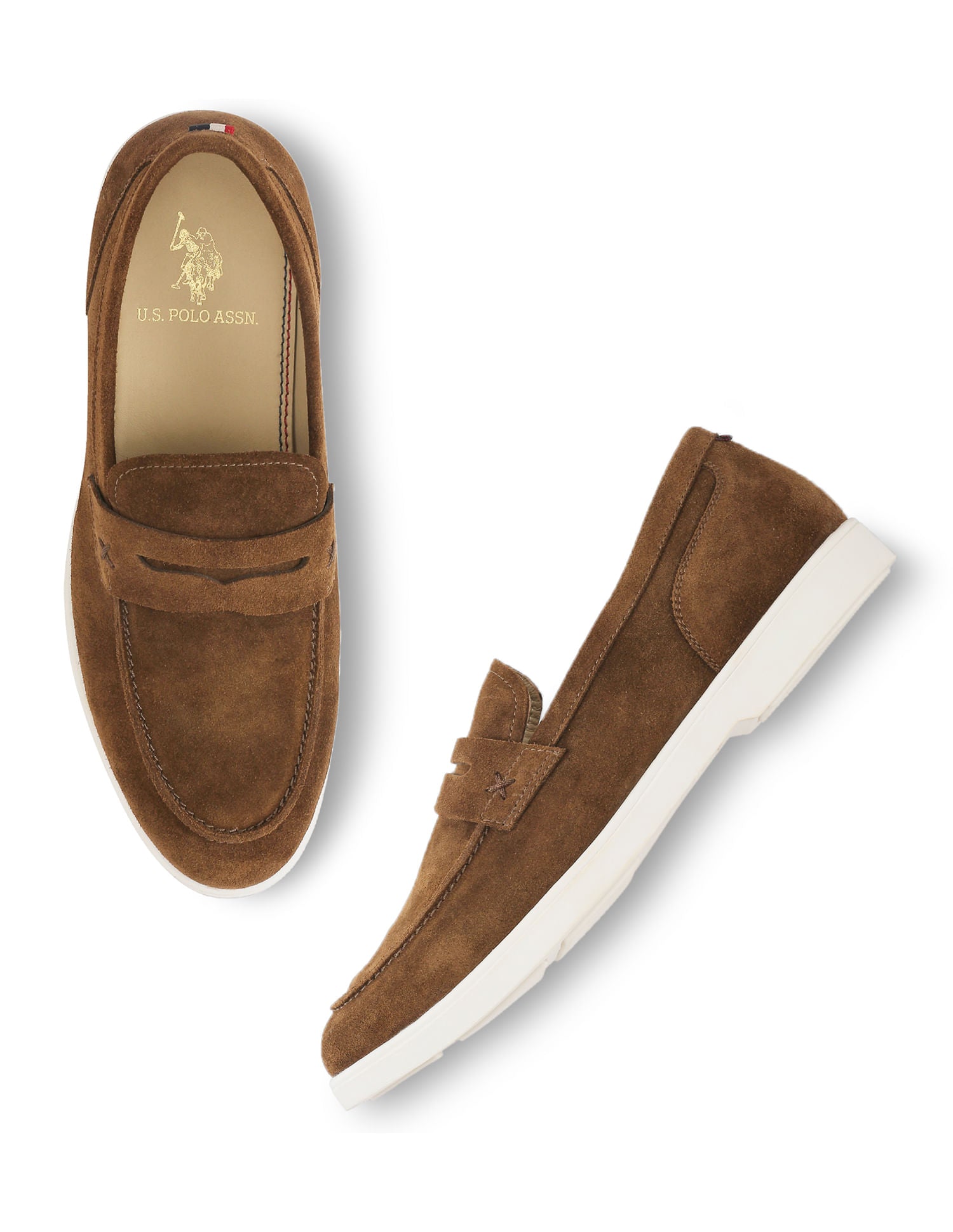 Men Morven Leather Loafers Brown - U.S. POLO ASSN. | Large