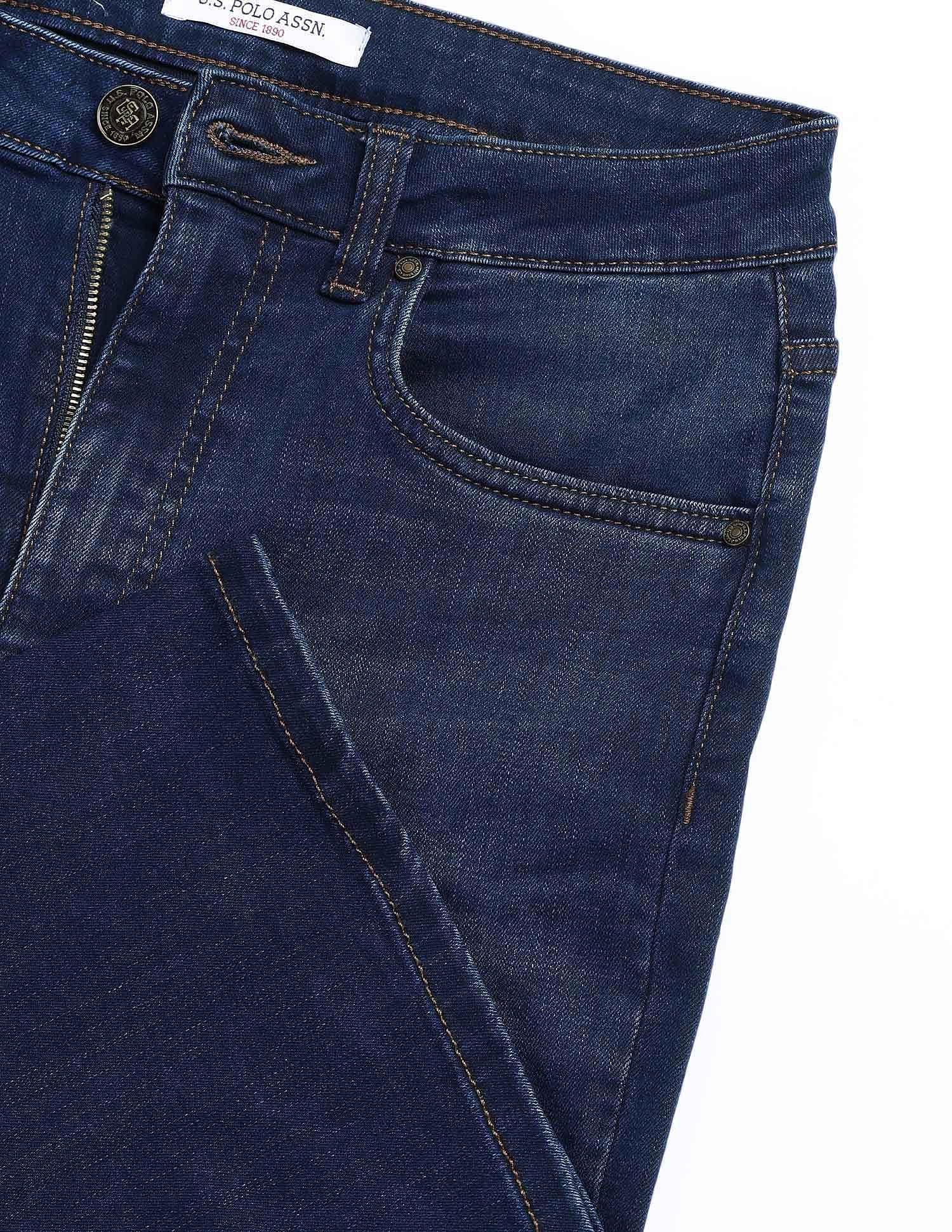 High Rise Regular Bootcut Jeans Dark Blue - U.S. Polo Assn. India | Large