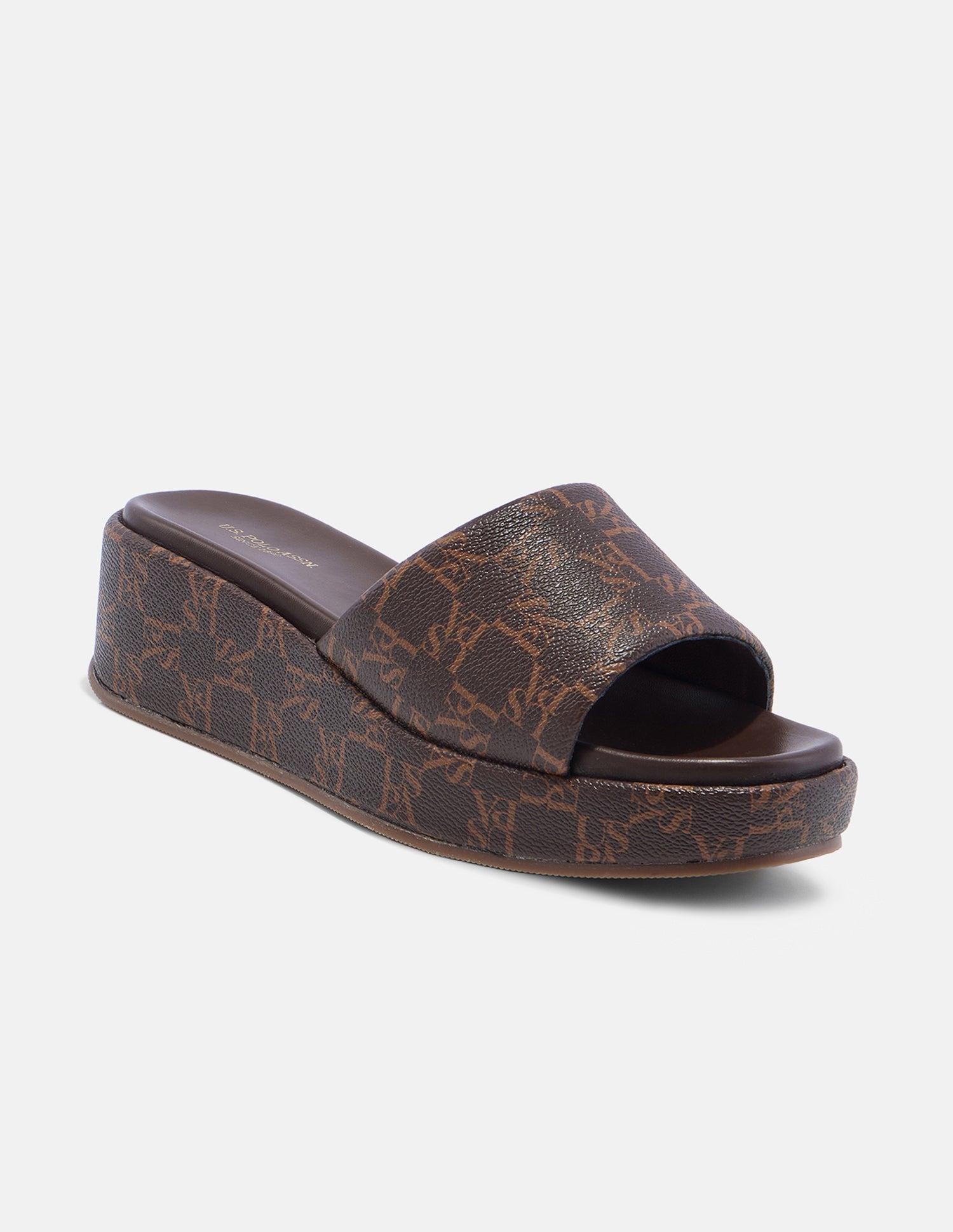 Broad Strap Tiana Platform Heels Brown - U.S. Polo Assn. India | Large