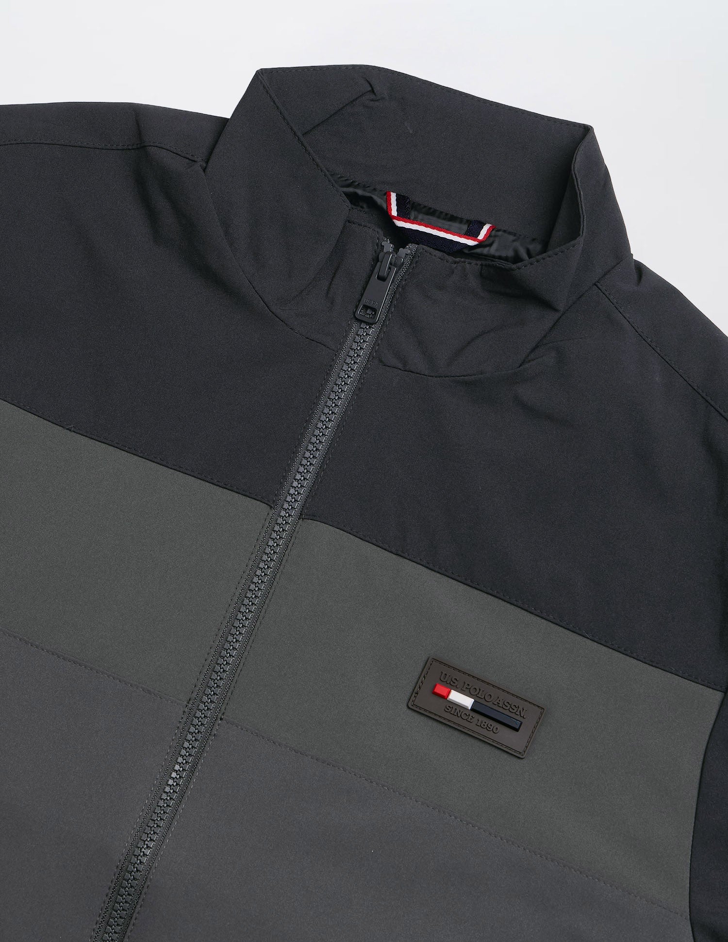 Colour Blocked Regular Fit Casual Jacket Black - U.S. POLO ASSN. | Large