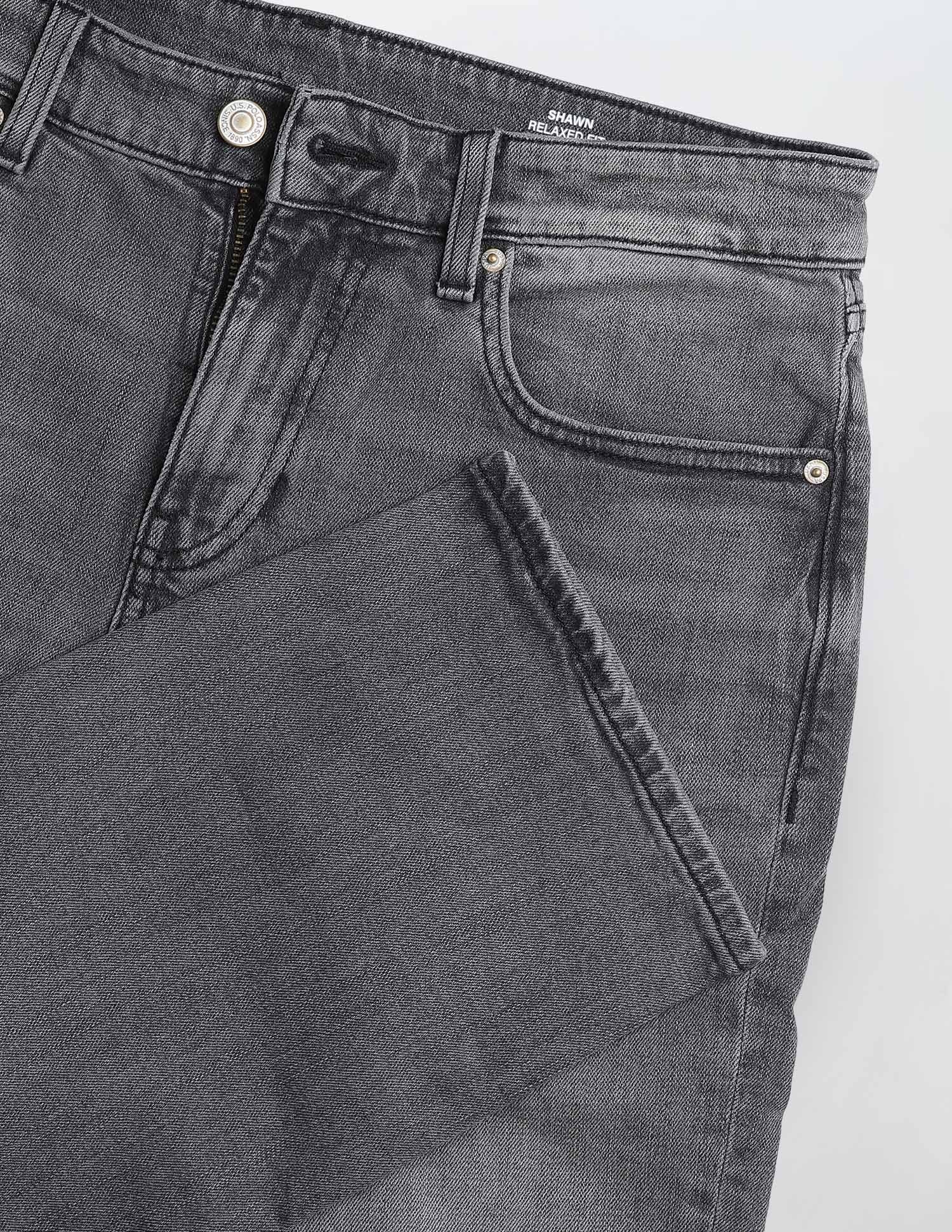 Shawn Relaxed Fit Grey Jeans Washed Grey - U.S. Polo Assn. India | Large