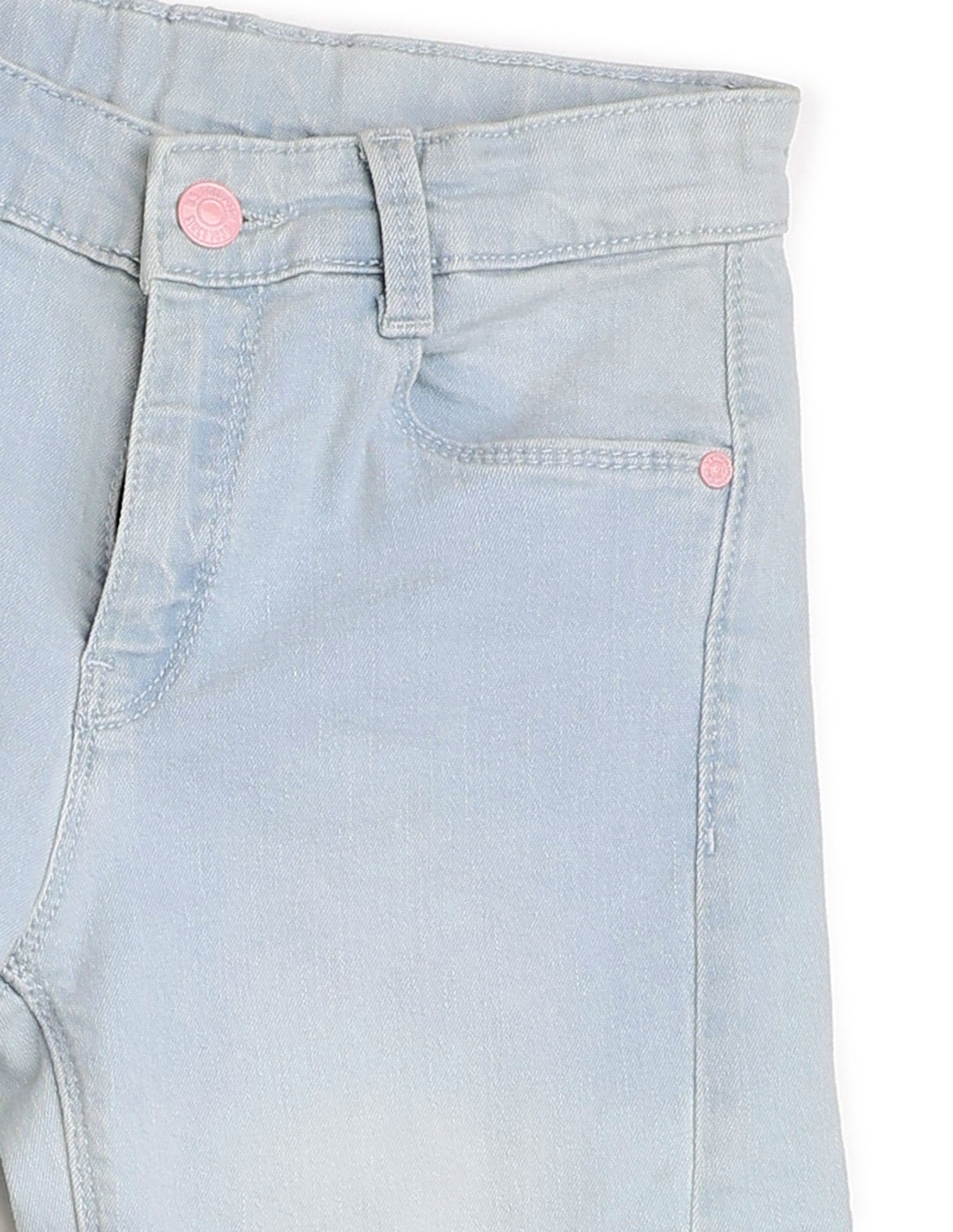 Girls Mid Rise Cargo Jeans Blue - U.S. Polo Assn. India | Large