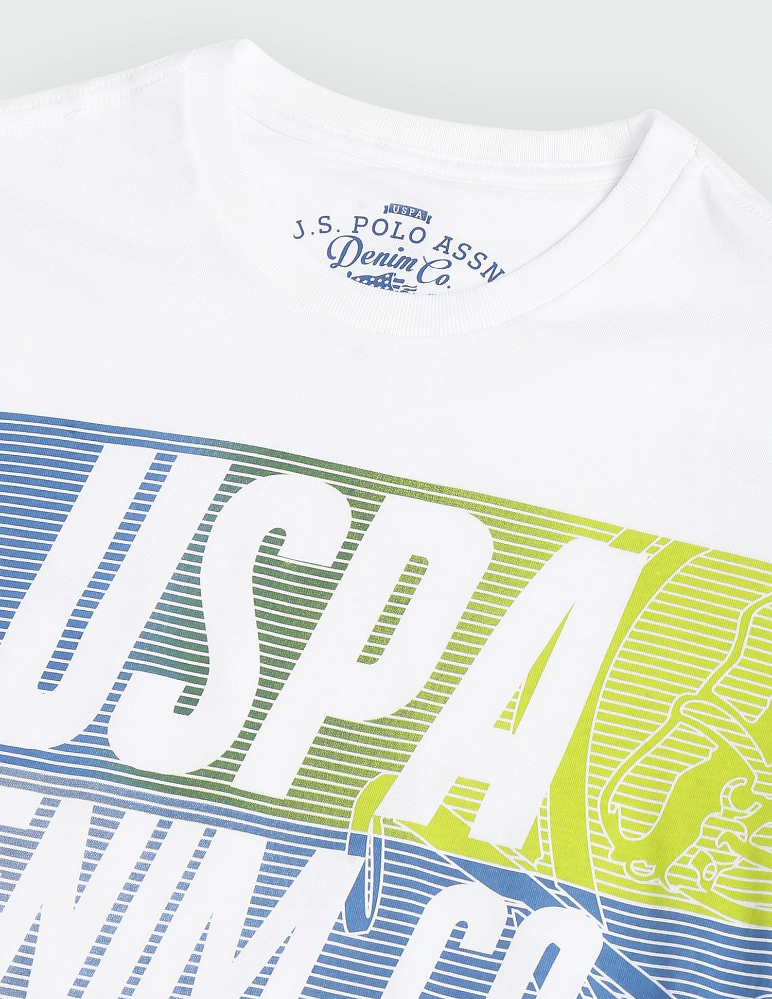 Graphic Print Cotton T-Shirt White - U.S. POLO ASSN. | Large