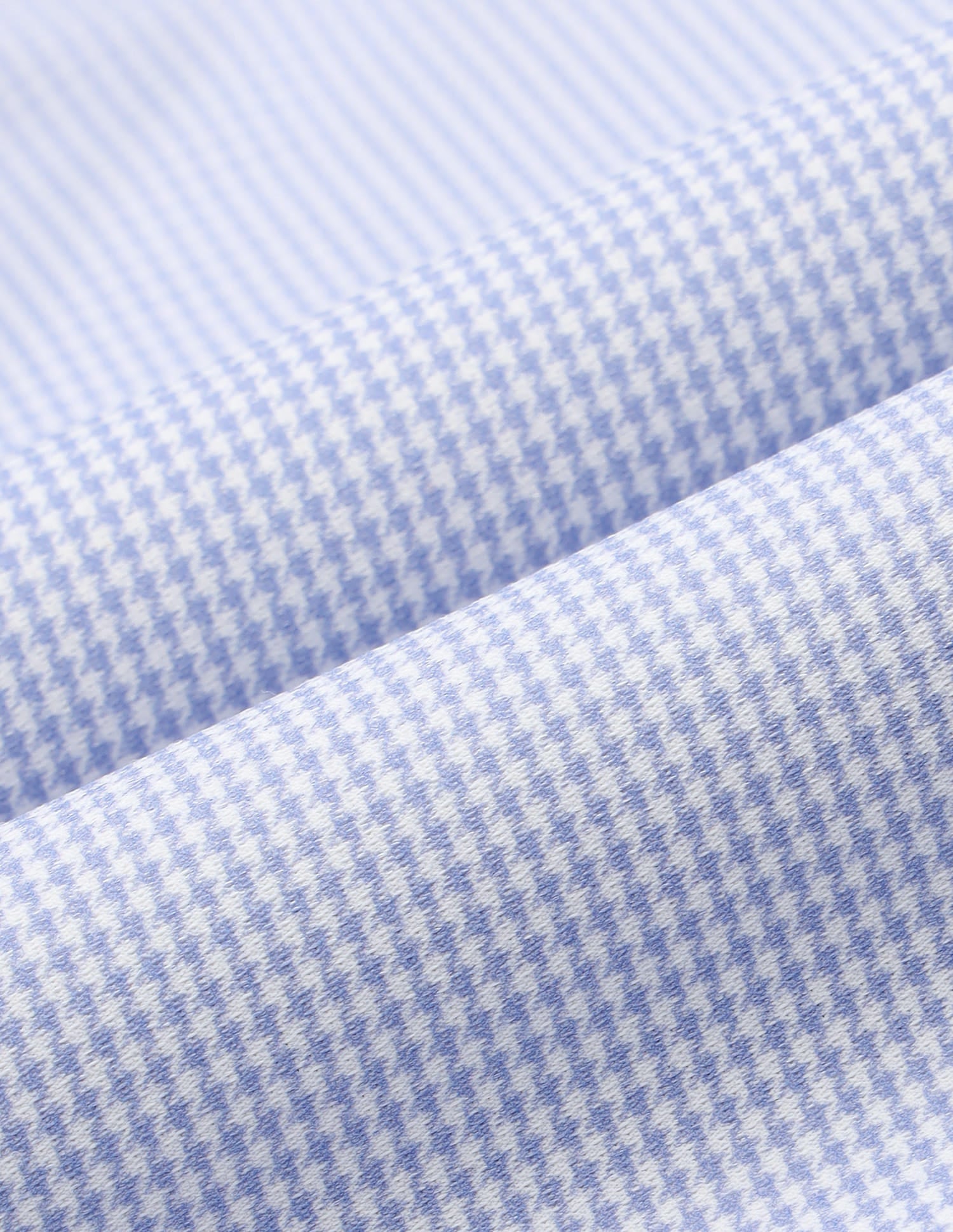 Houndstooth Checked Slim Fit Polo Shirt Light Blue - U.S. Polo Assn. India | Large