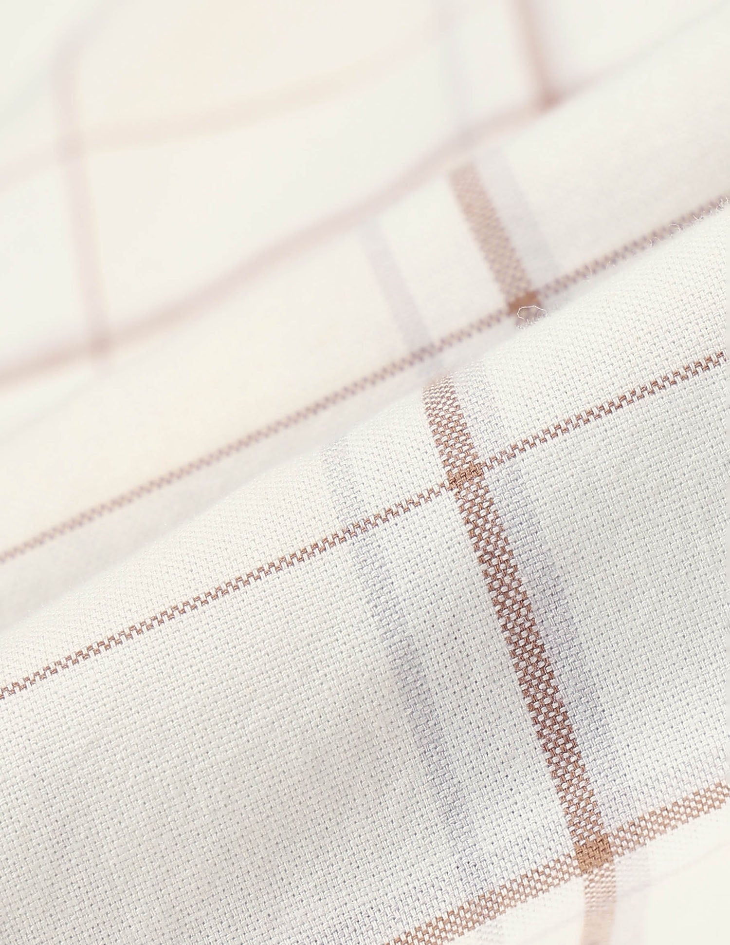 Windowpane Checked Tailored Fit Shirt Ivory - U.S. POLO ASSN. | Large