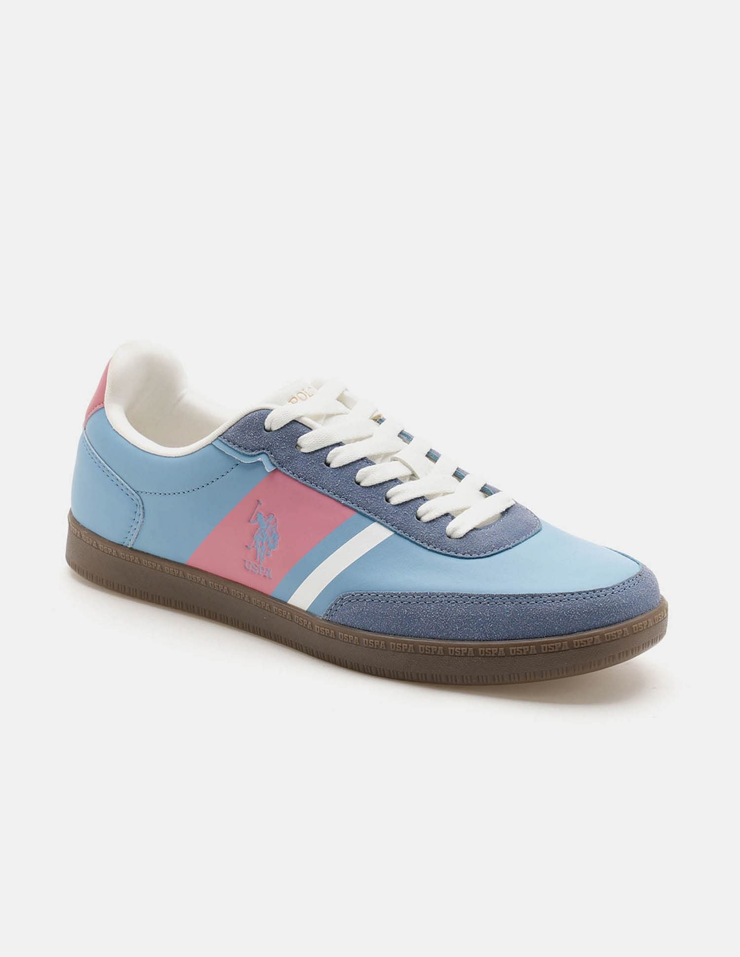 Men Hilton Colour Blocked Sneakers Blue - U.S. Polo Assn. India | Large