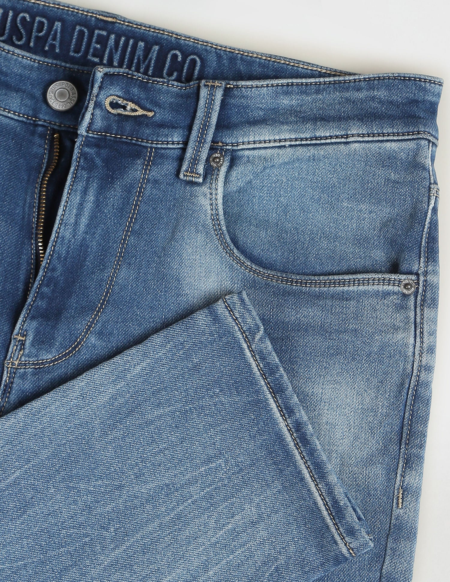 Mid Rise Brandon Slim Tapered Fit Jeans Blue - U.S. Polo Assn. India | Large