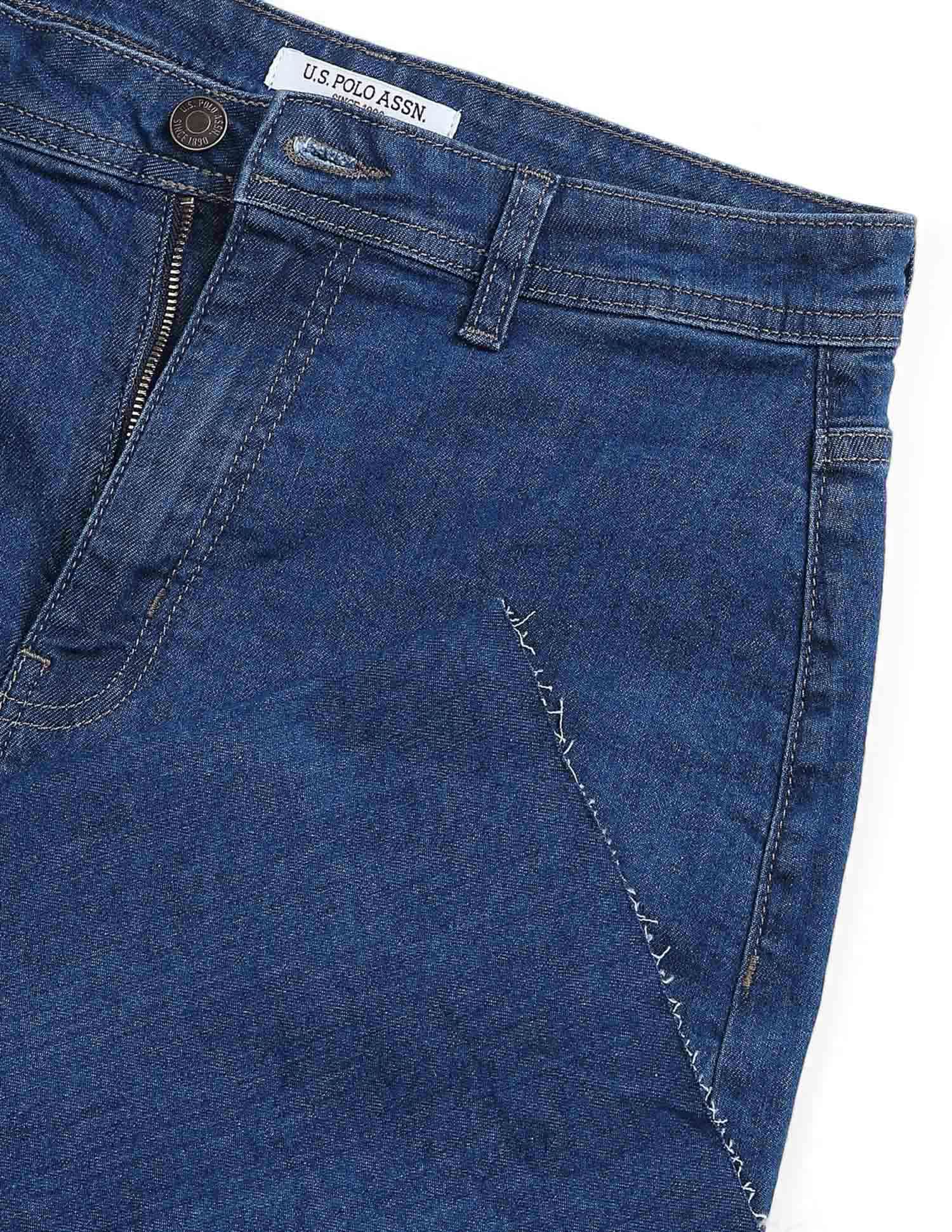 High Rise Wide Leg Fit Jeans Blue - U.S. POLO ASSN. | Large