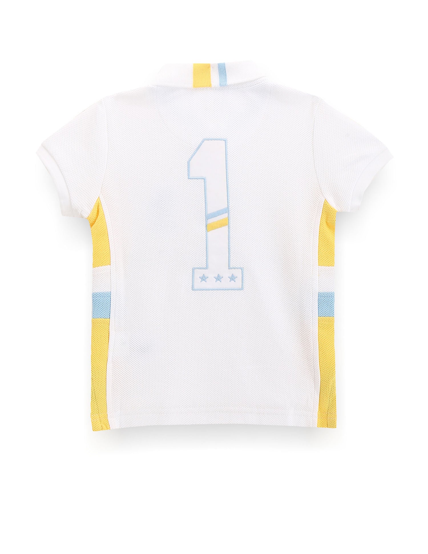 Boys Brand Embroidered Cotton Polo Shirt White - U.S. Polo Assn. India | Large