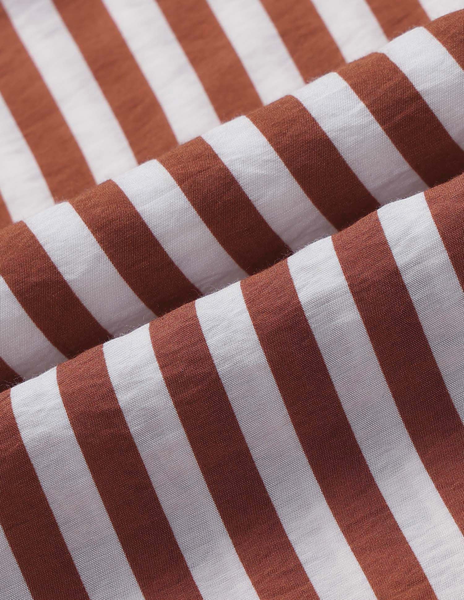 Vertical Striped Regular Fit Shirt Brown - U.S. Polo Assn. India | Large