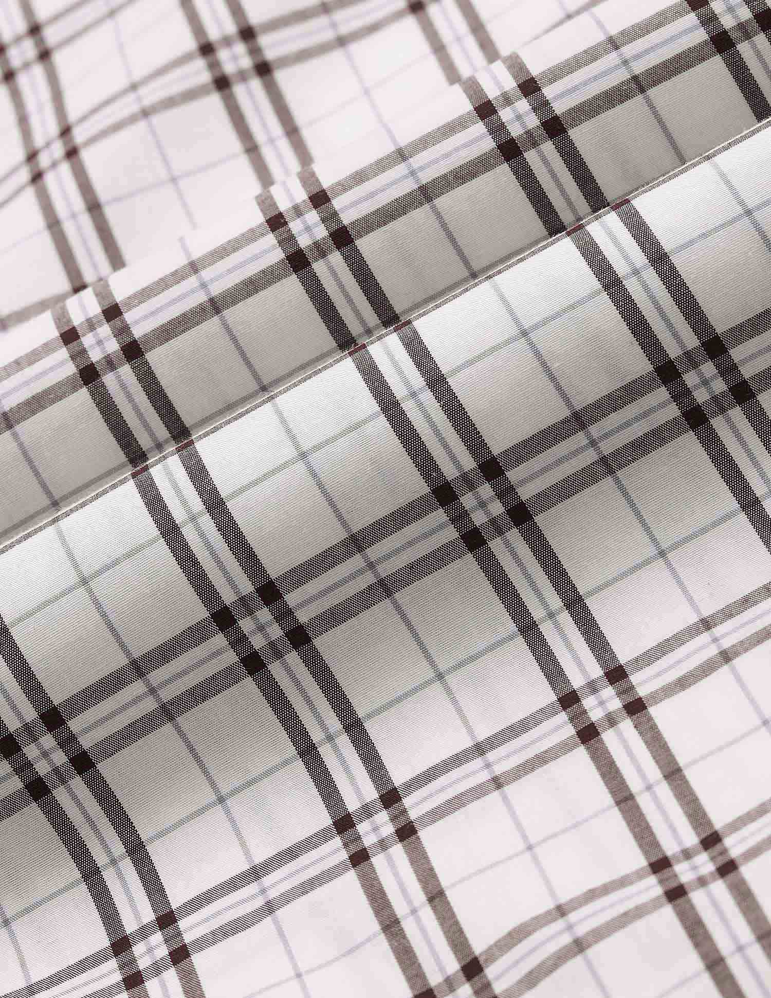 Grid Tattersall Checked Tailored Fit Shirt Maroon - U.S. Polo Assn. India | Large