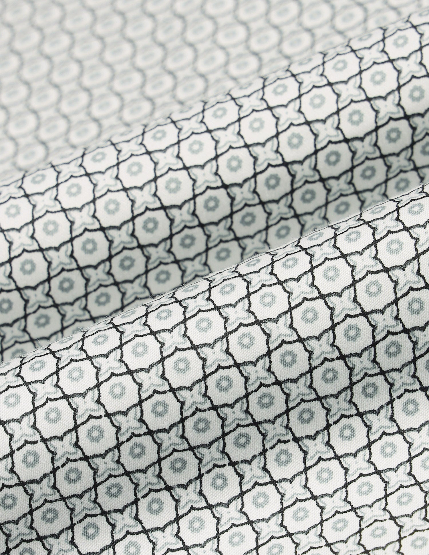 Geometric Printed Satin Shirt Light Grey - U.S. Polo Assn. India | Large