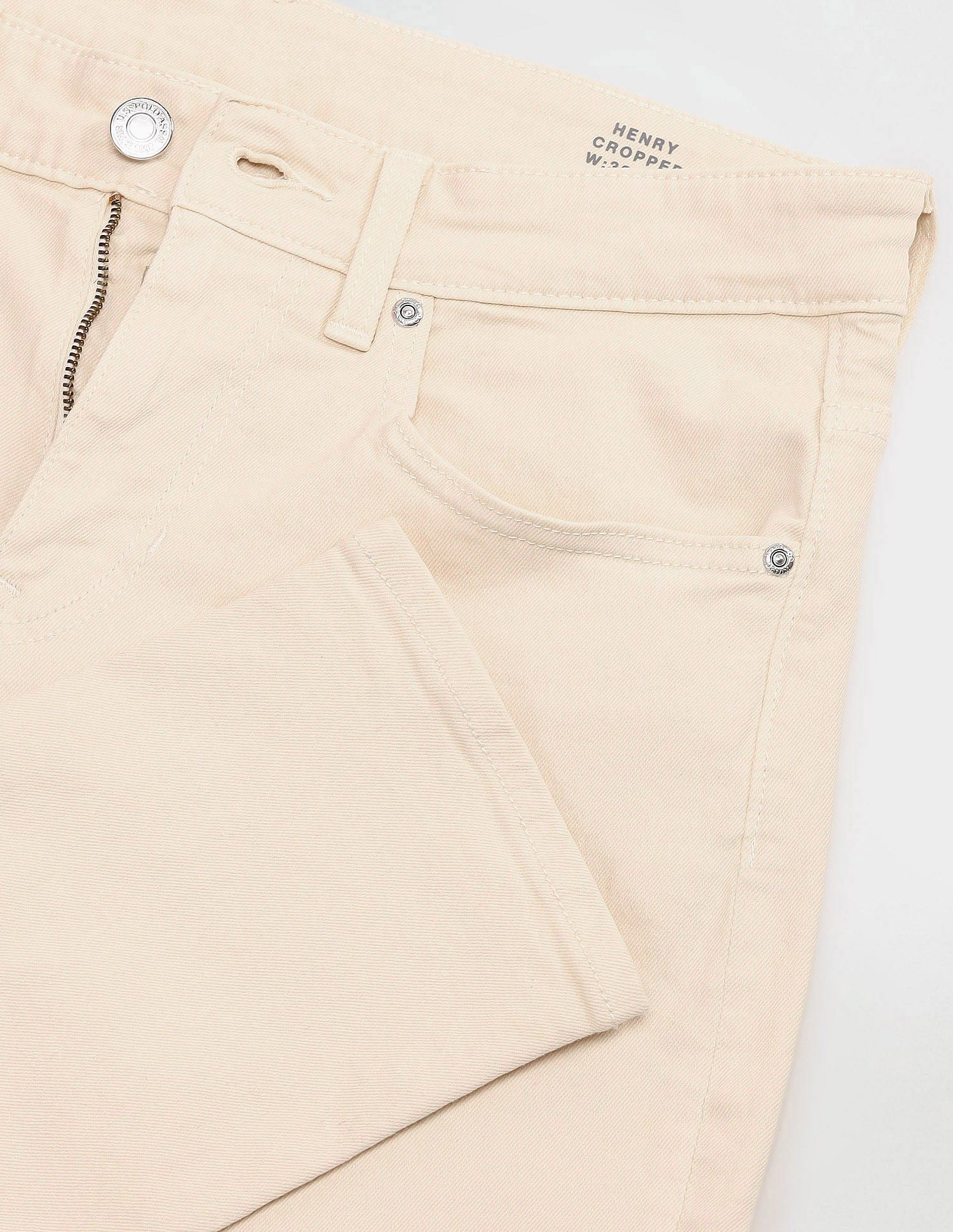 Henry Cropped Fit Jeans Beige - U.S. POLO ASSN. | Large