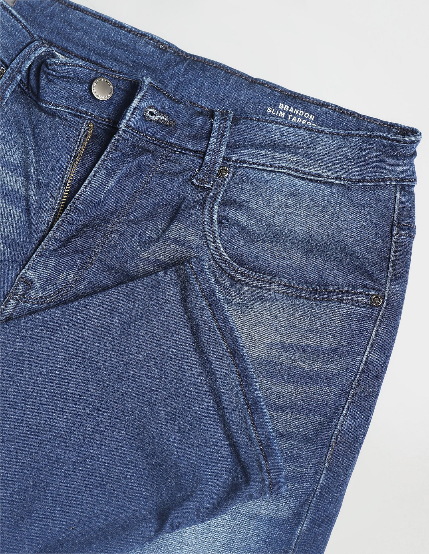 Brandon Slim Tapered Fit Blue Jeans Blue - U.S. POLO ASSN. | Large