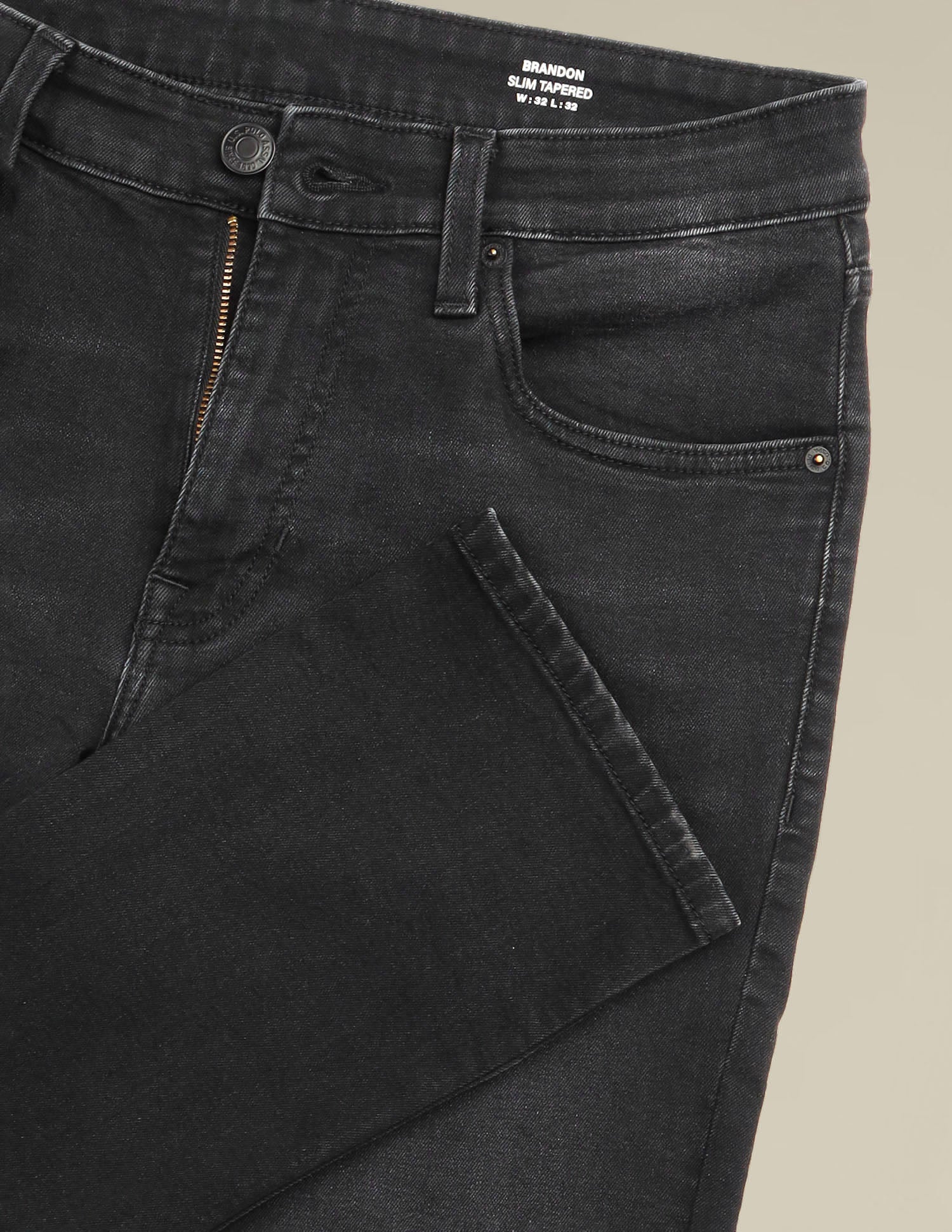 Brandon Slim Tapered Fit Black Jeans Black - U.S. POLO ASSN. | Large