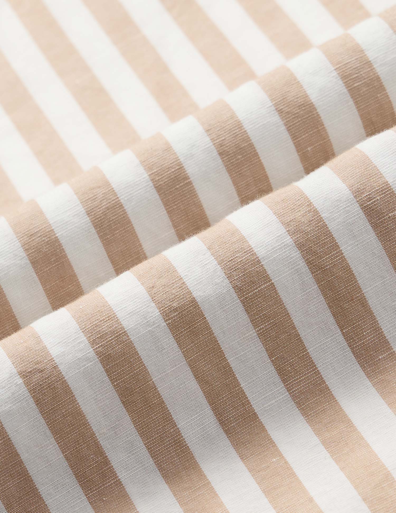 Pacho X Vertical Stripe Cotton Linen Shirt Beige - U.S. POLO ASSN. | Large