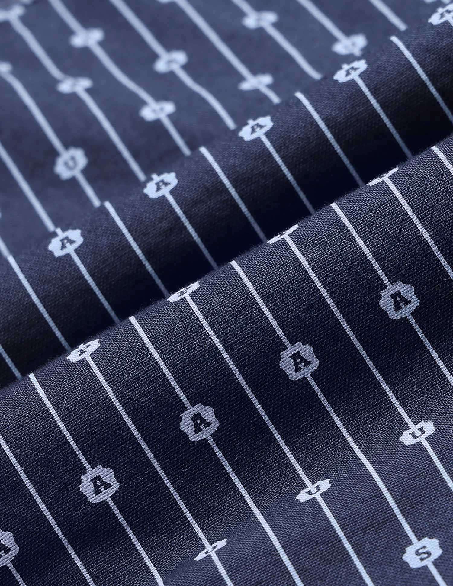 Boys Vertical Striped Oxford Shirt Navy - U.S. POLO ASSN. | Large