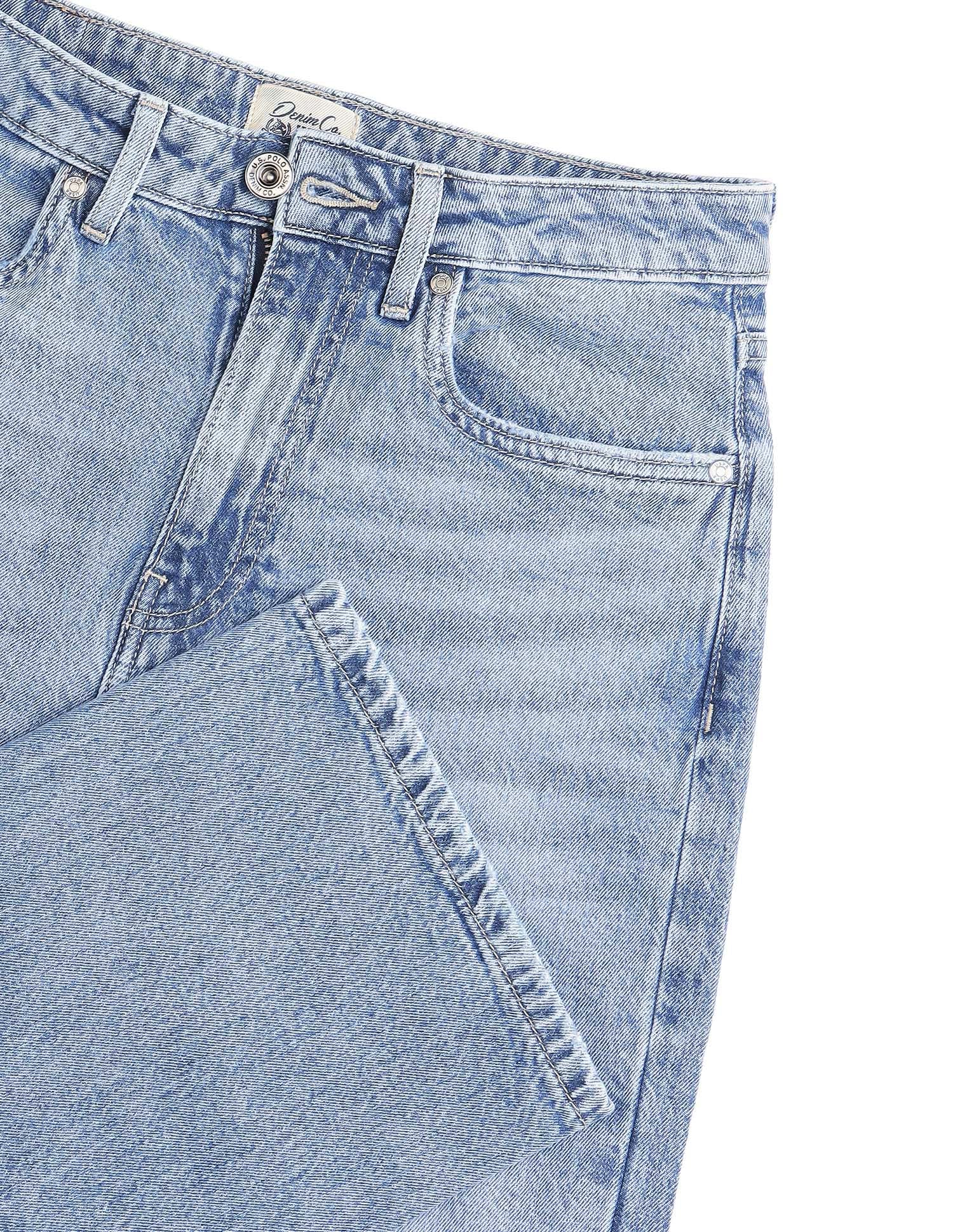 Whiskered Straight Fit Jeans Blue - U.S. Polo Assn. India | Large