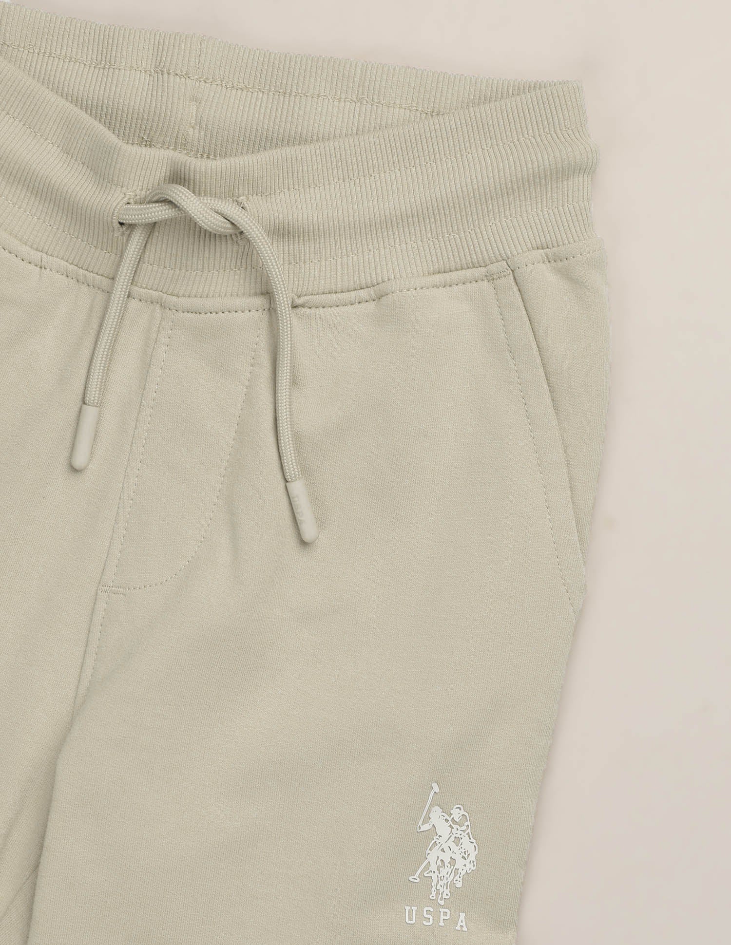 Regular Fit Mid Rise Track Pants Beige - U.S. Polo Assn. India | Large