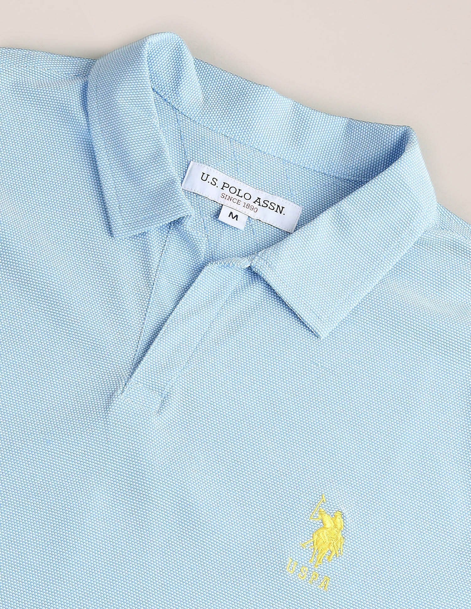 Solid Slim Fit Polo Shirt Blue - U.S. Polo Assn. India | Large