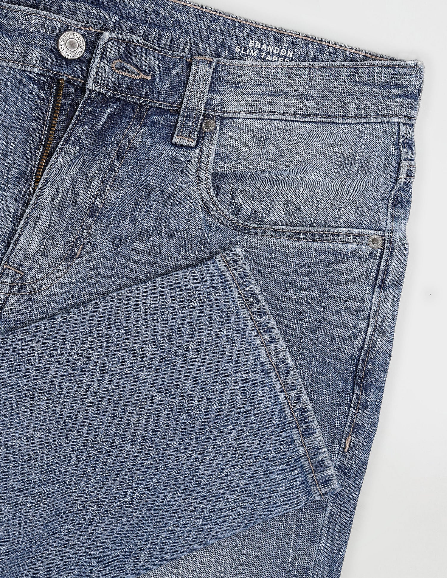 Brandon Slim Tapered Blue Jeans Blue - U.S. Polo Assn. India | Large
