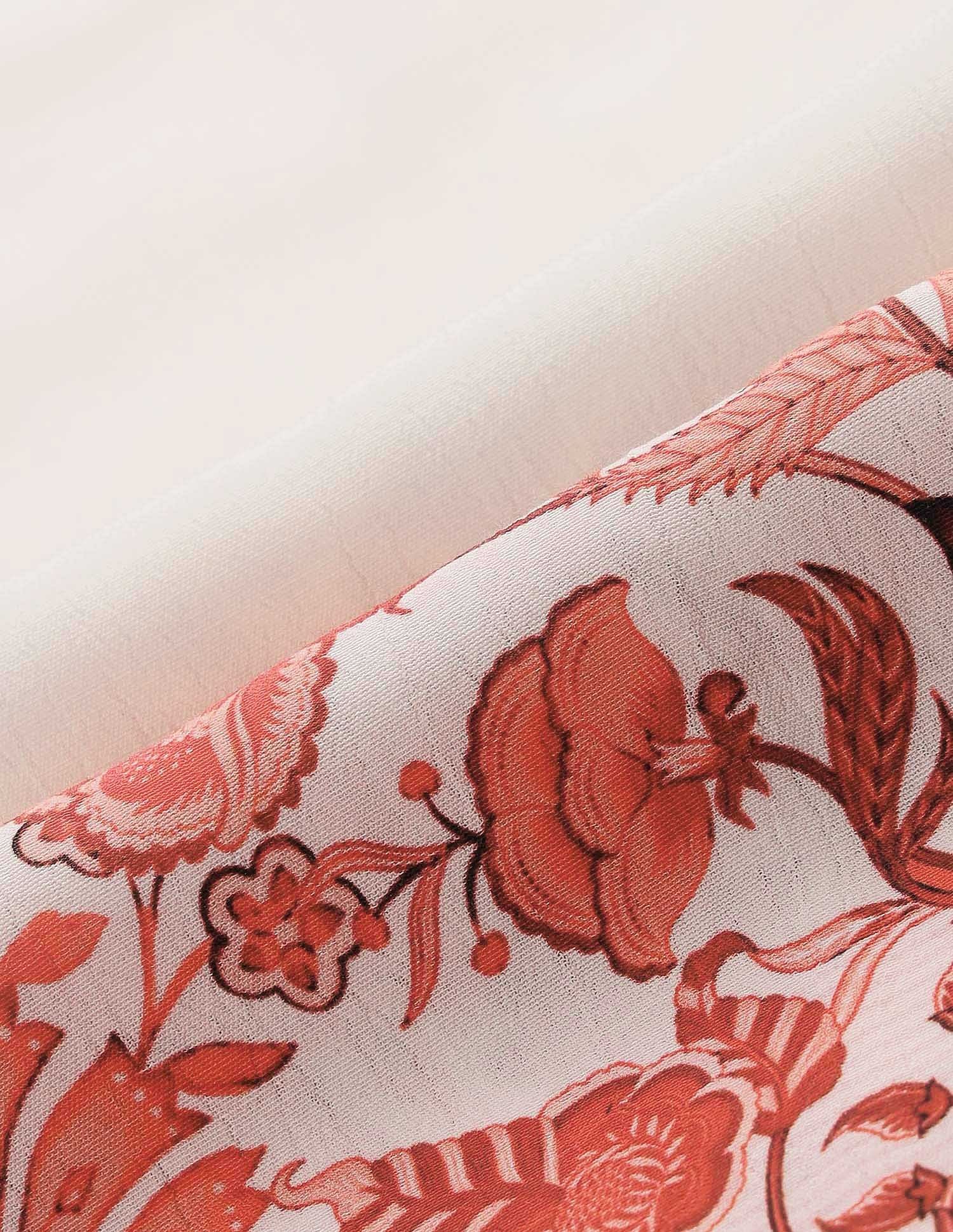 Concealed Placket Floral Printed Shirt Off-white - U.S. POLO ASSN. | Large