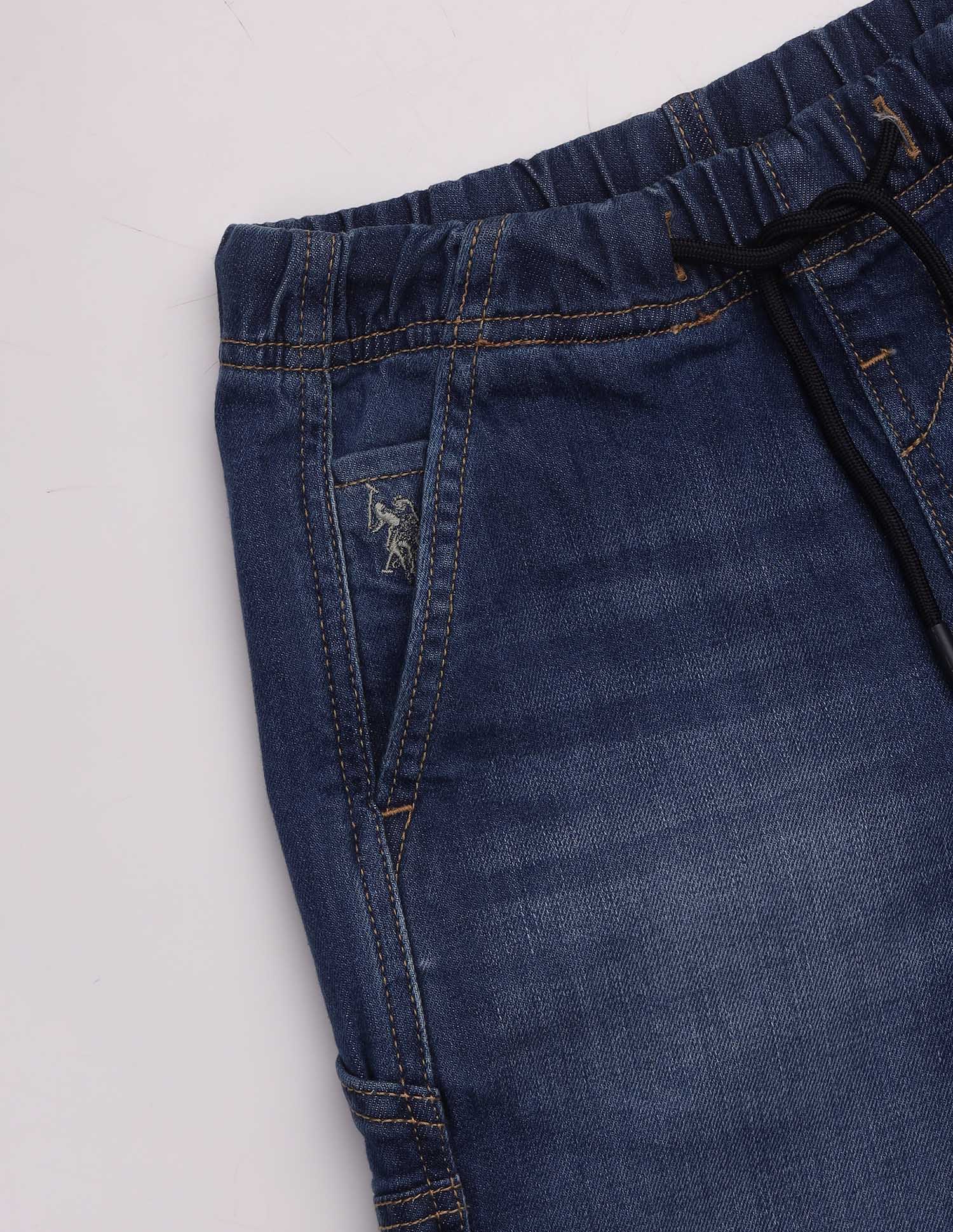 Mid Rise Whiskered Jeans Blue - U.S. Polo Assn. India | Large