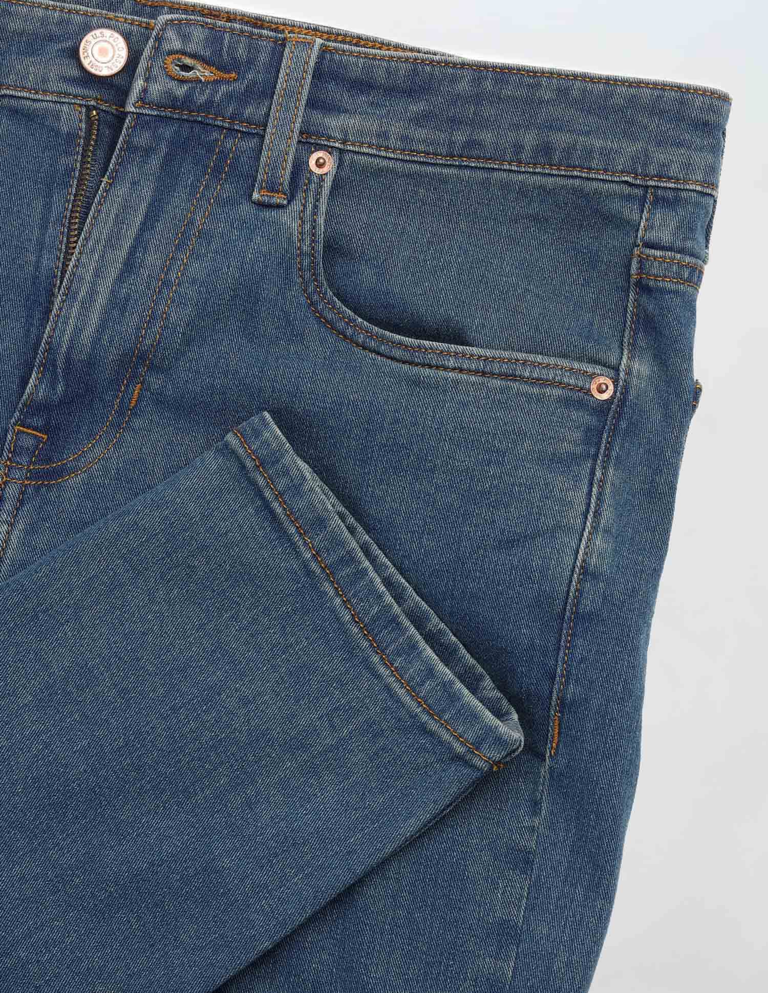 Regallo Skinny Fit Blue Jeans Mid wash - U.S. Polo Assn. India | Large