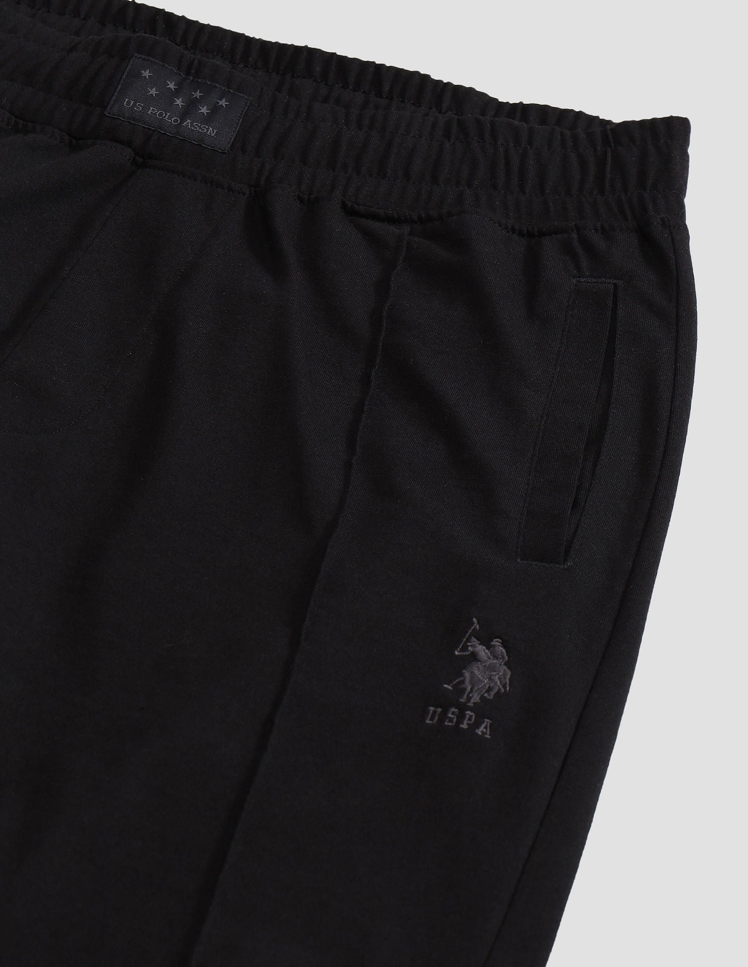 Solid Comfort Fit OJ006 Lounge Joggers - Pack Of 1 Black - U.S. POLO ASSN. | Large