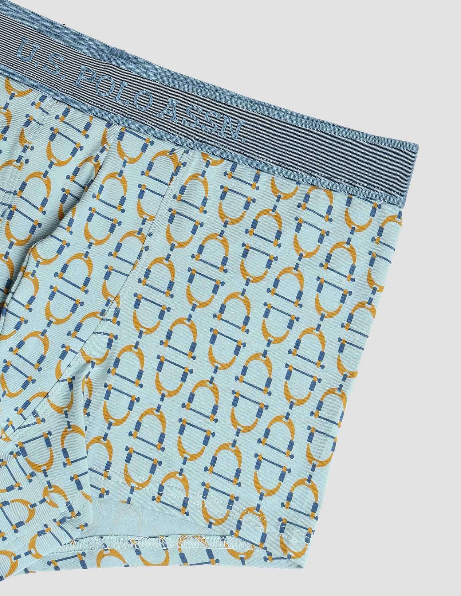 Anti Microbial Printed PT005 Trunks - Pack of 1 Blue Print - U.S. POLO ASSN. | Large