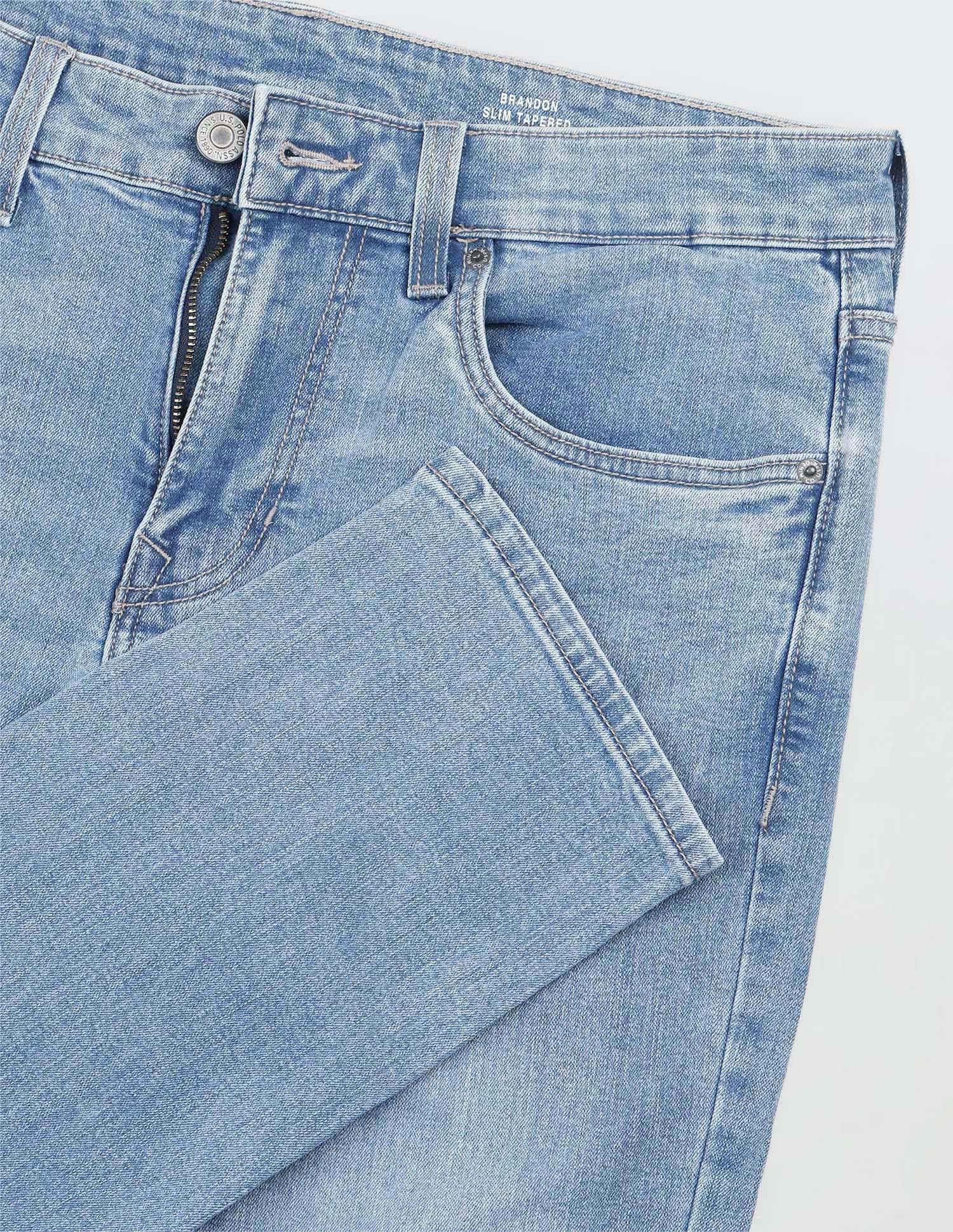 Solid Slim Fit Jeans Blue - U.S. Polo Assn. India | Large
