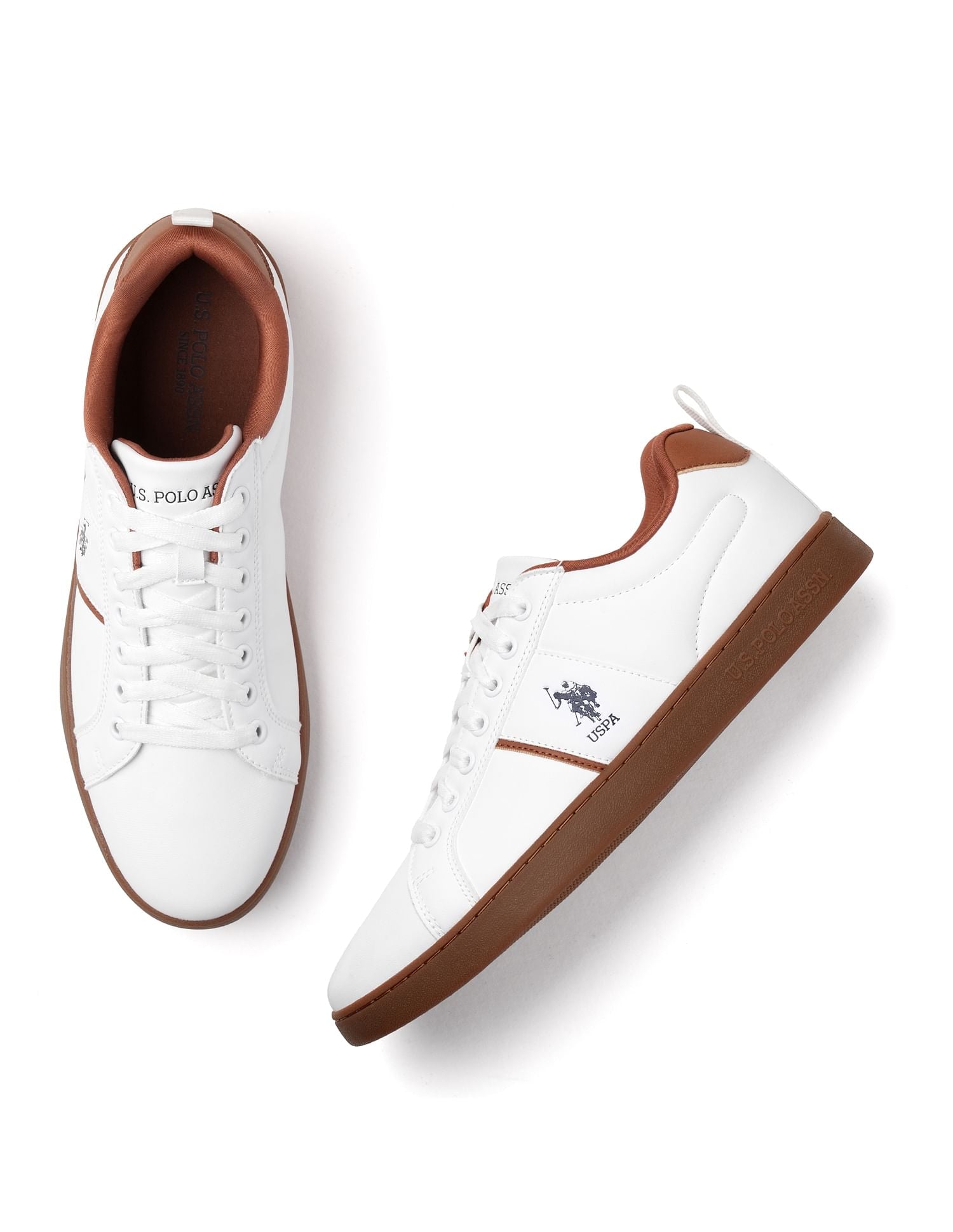 Dorim Solid Casual Sneakers Off White - U.S. Polo Assn. India | Large