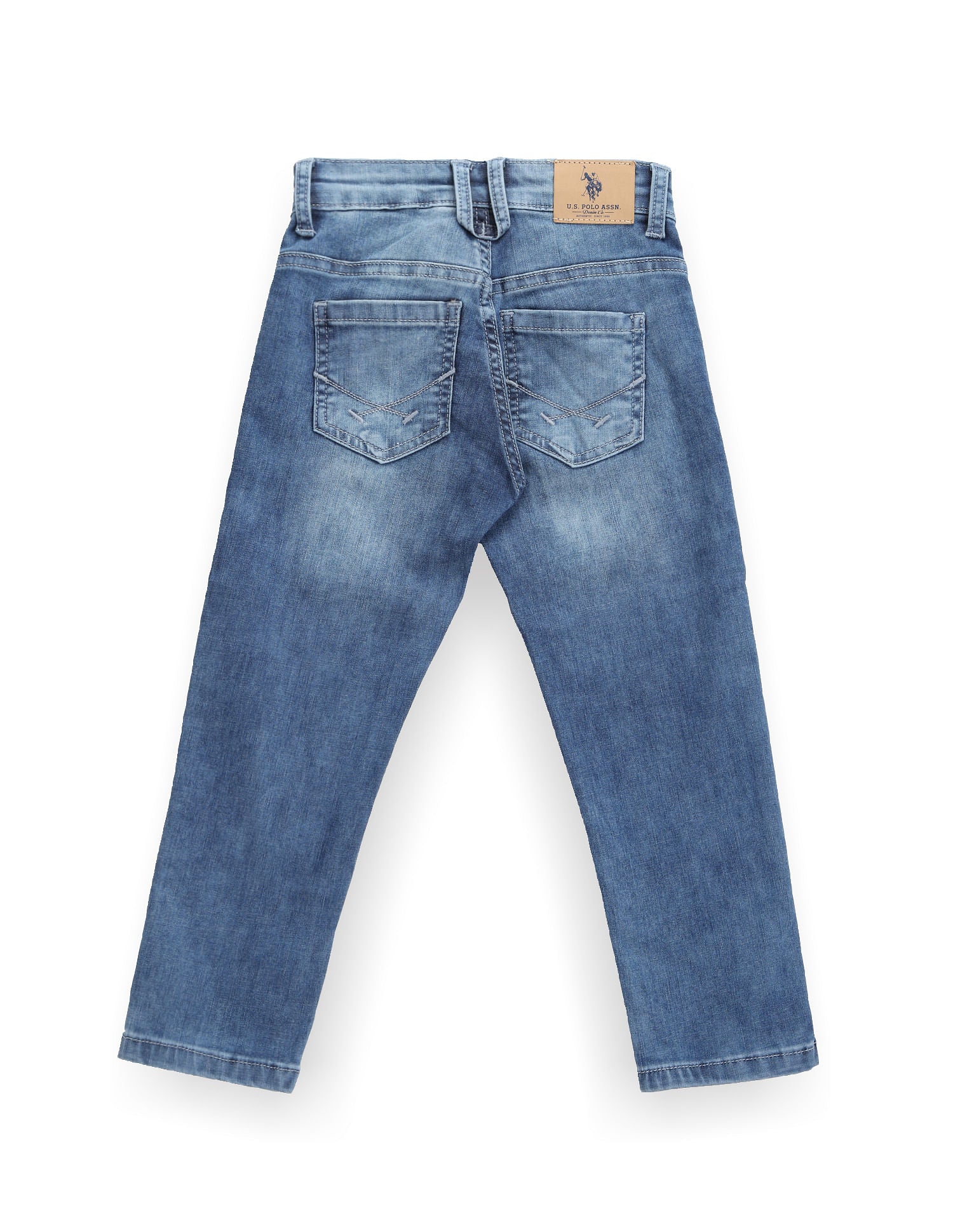 Boys Slim Fit Stone Wash Jeans Blue - U.S. POLO ASSN. | Large