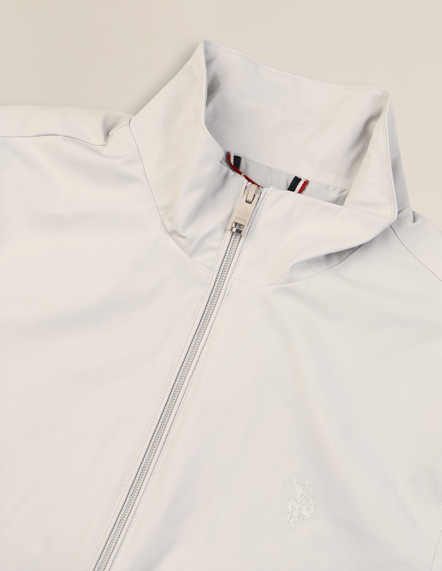 Graphic Printed Regular Fit Jacket Ice Grey - U.S. Polo Assn. India | Large