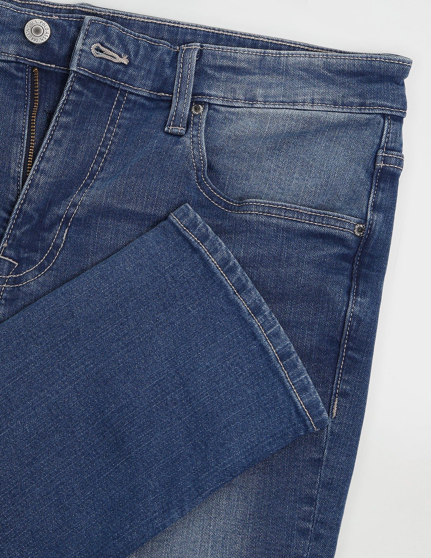 Brandon Slim Tapered Blue Jeans Blue - U.S. Polo Assn. India | Large