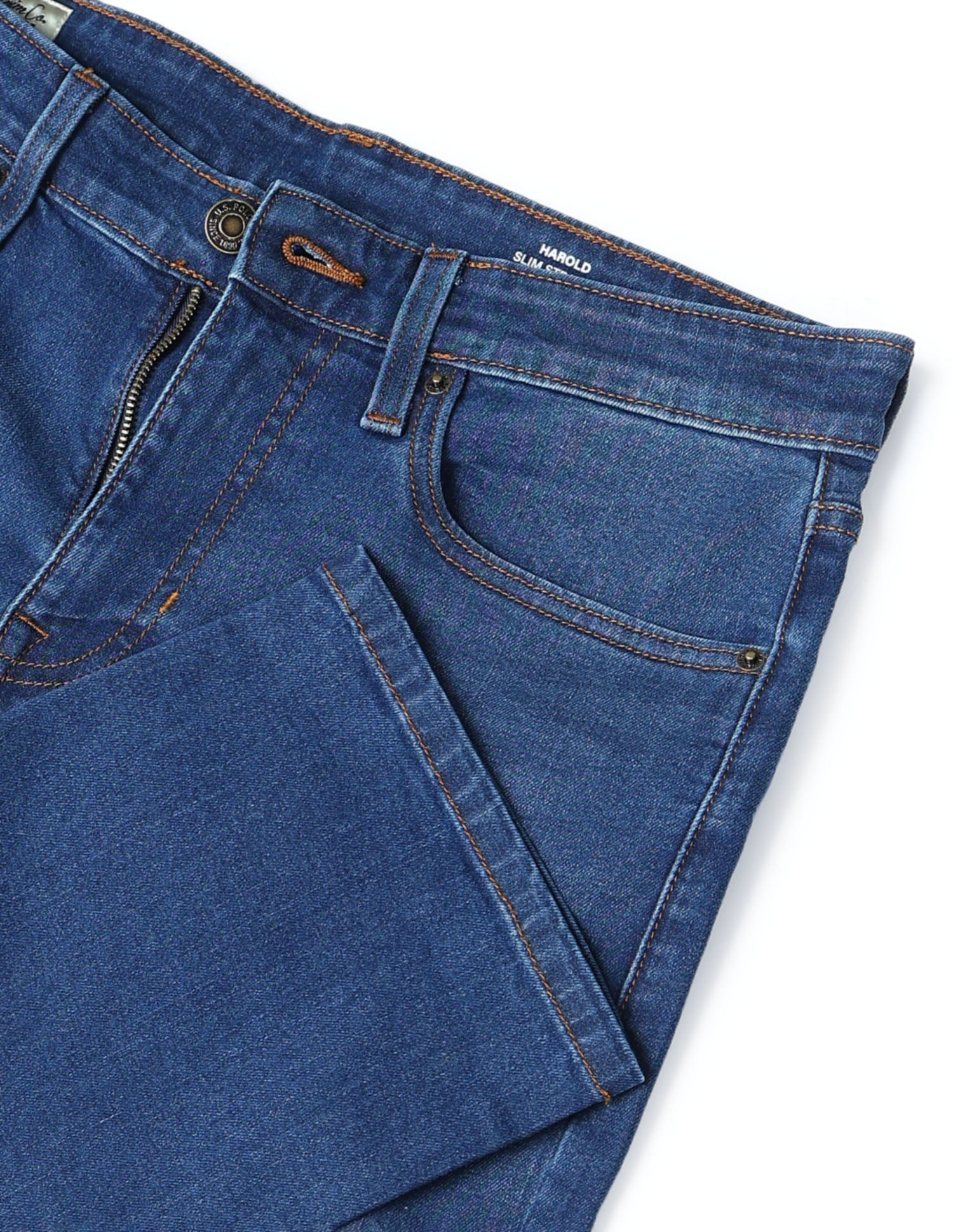 Harold Slim Straight Fit Blue Jeans Indigo - U.S. POLO ASSN. | Large