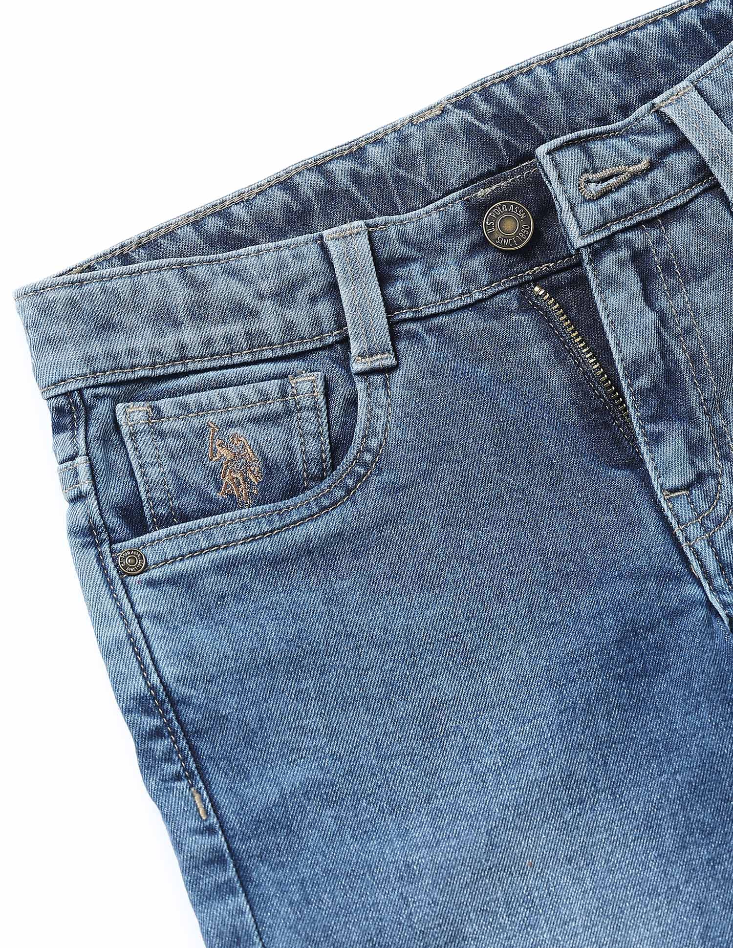 Relaxed Fit Mid Rise Jeans Indigo - U.S. Polo Assn. India | Large