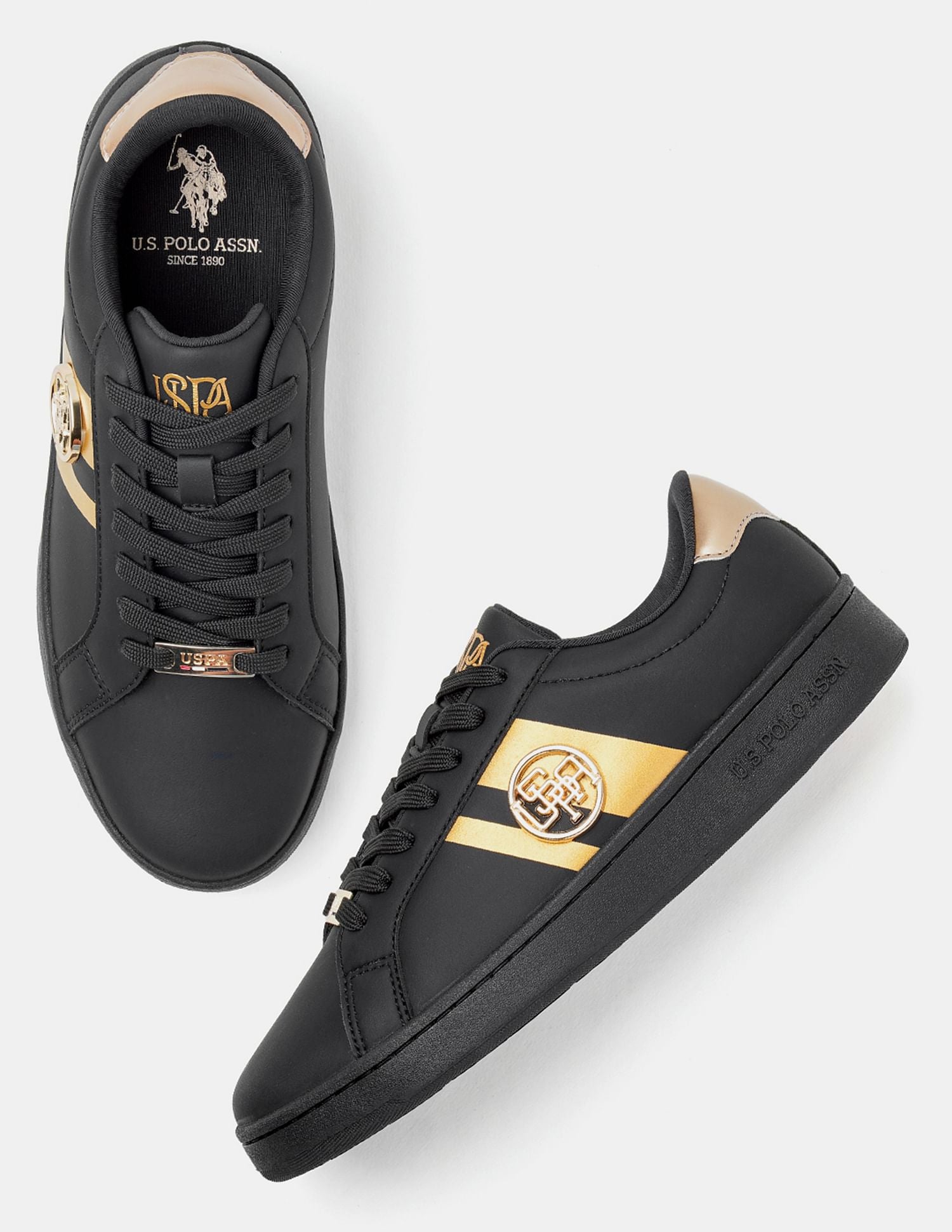 Women Emery 3.0 Colour Blocked Sneakers Black - U.S. POLO ASSN. | Large