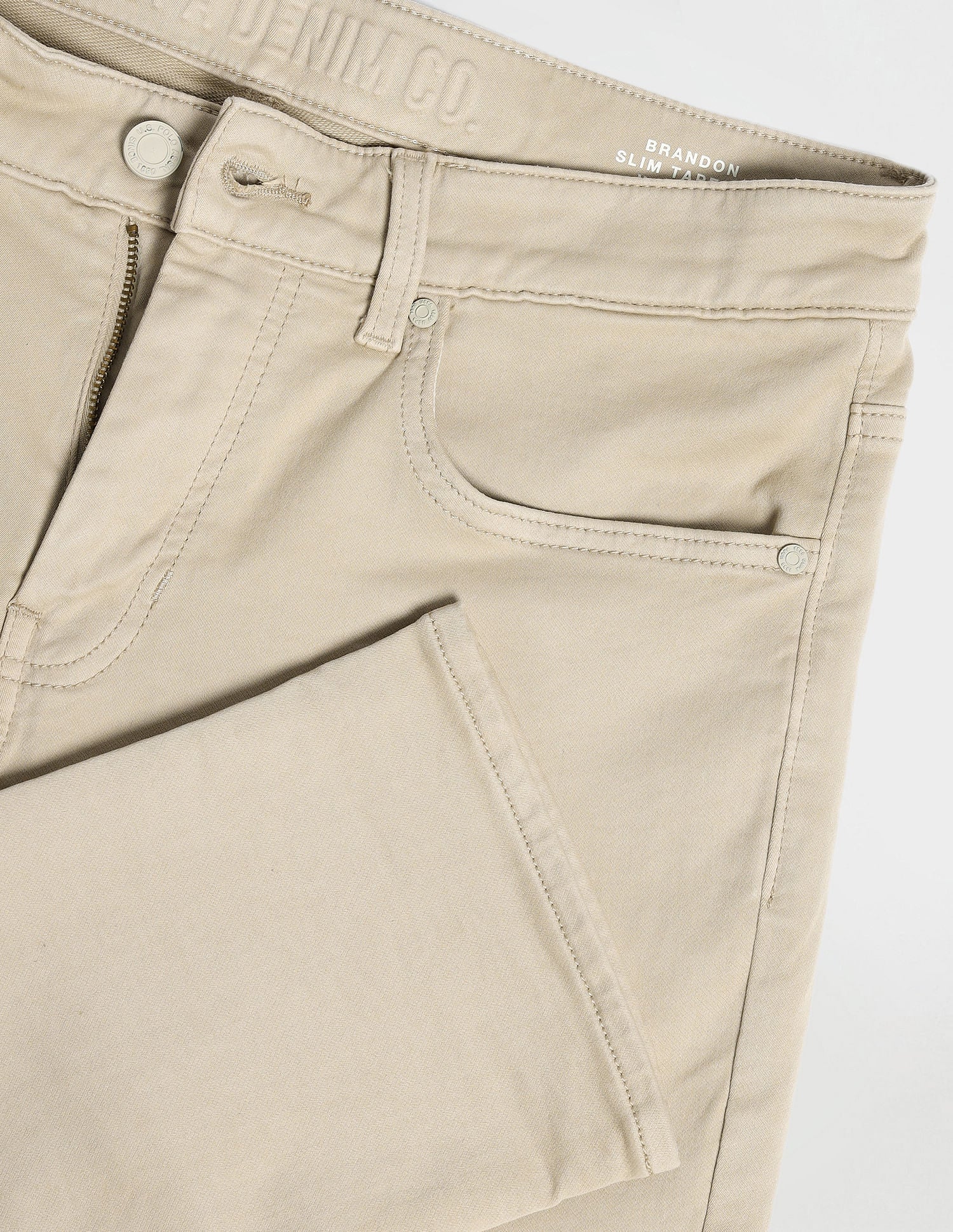Slim Tapered Beige Jeans Beige - U.S. POLO ASSN. | Large