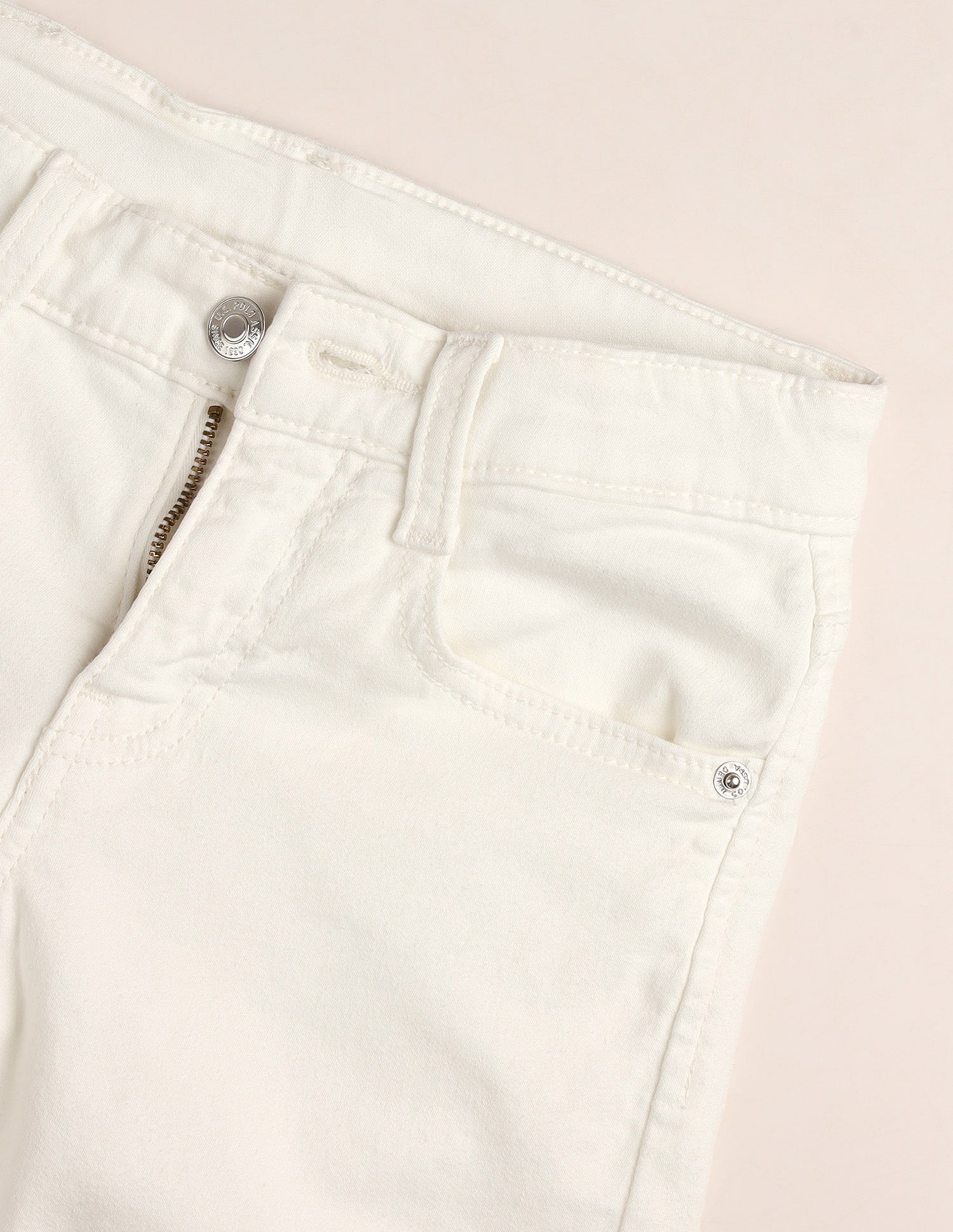 Slim Fit White Jeans White - U.S. Polo Assn. India | Large