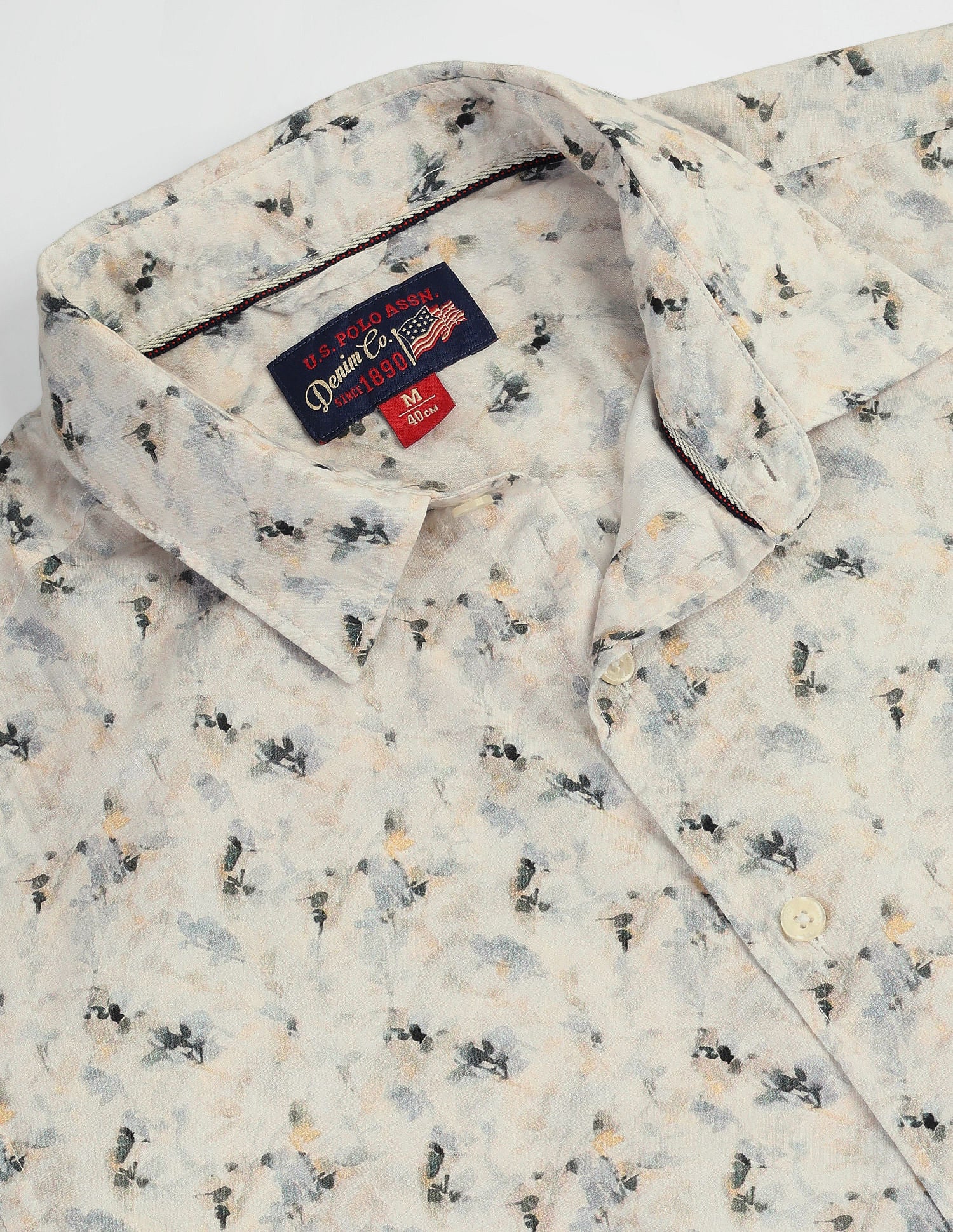 Short Sleeve Slim Fit Floral Shirt Green - U.S. POLO ASSN. | Large