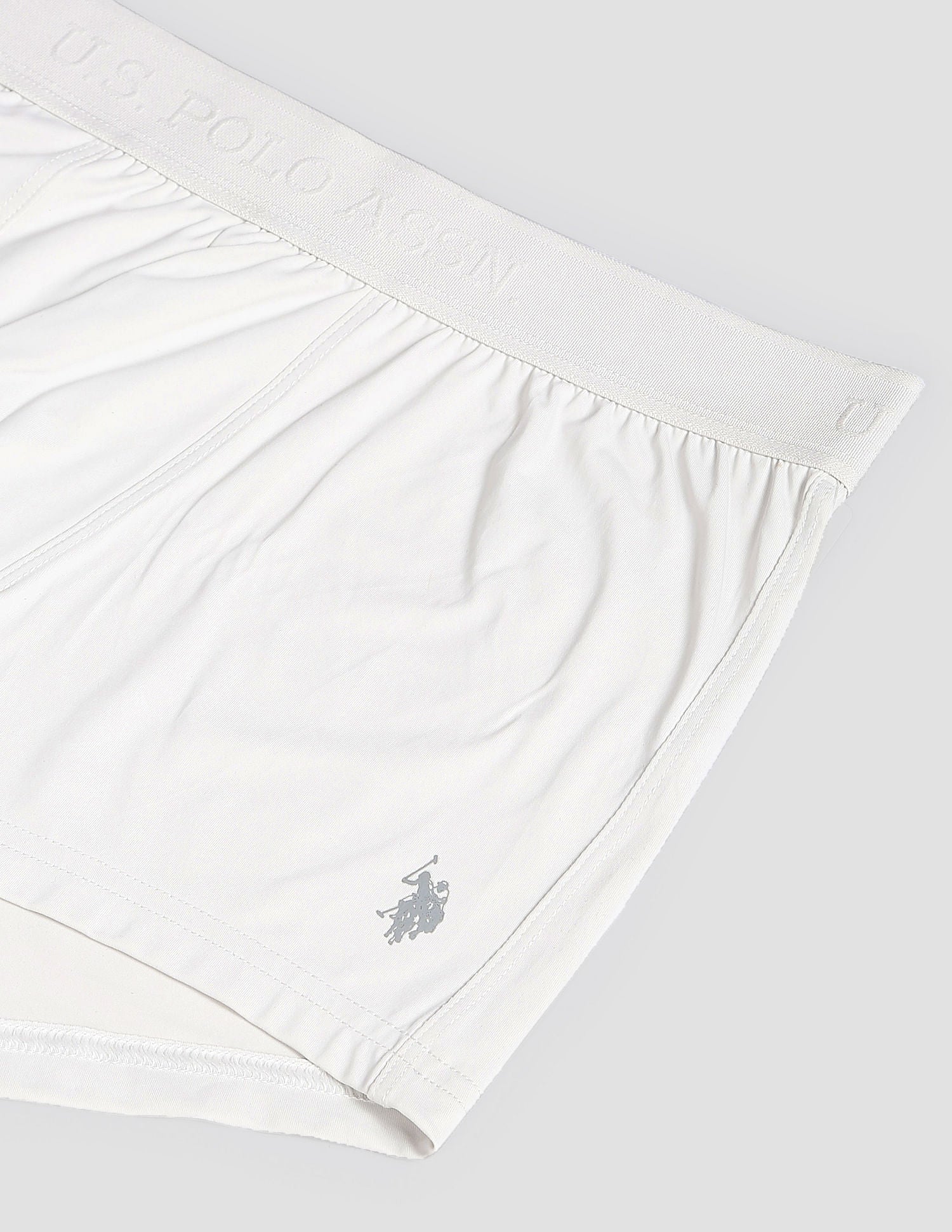 Nylon Stretch Moisture Wicking AT001 Active Trunks - Pack Of 1 Oyster Mushroom - U.S. POLO ASSN. | Large