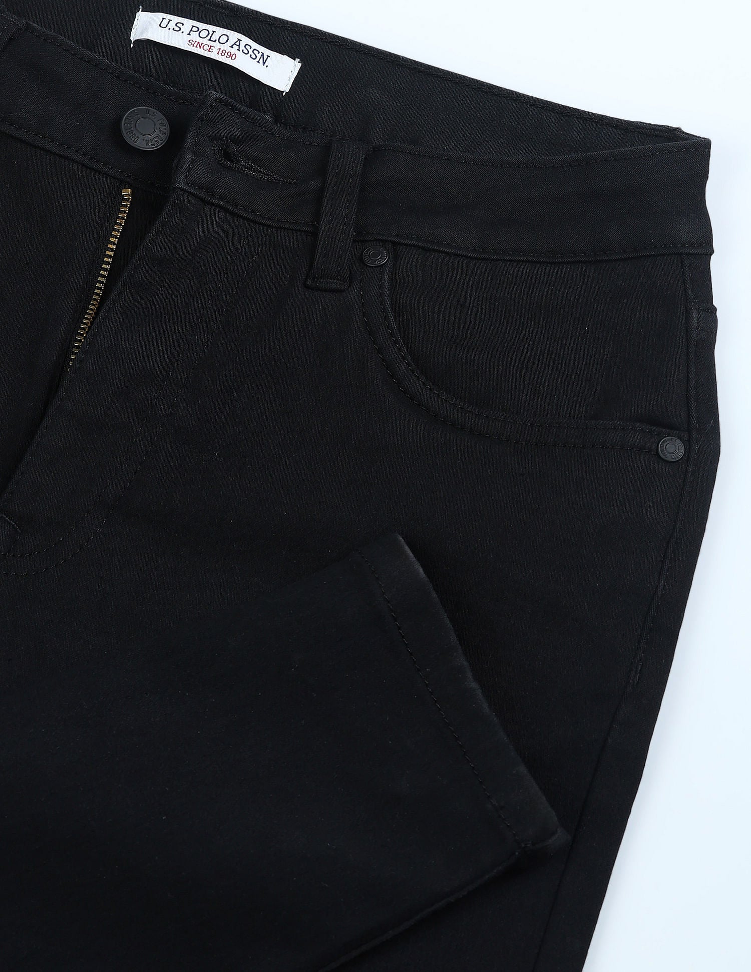 High Rise Super Skinny Fit Jeans Black - U.S. POLO ASSN. | Large