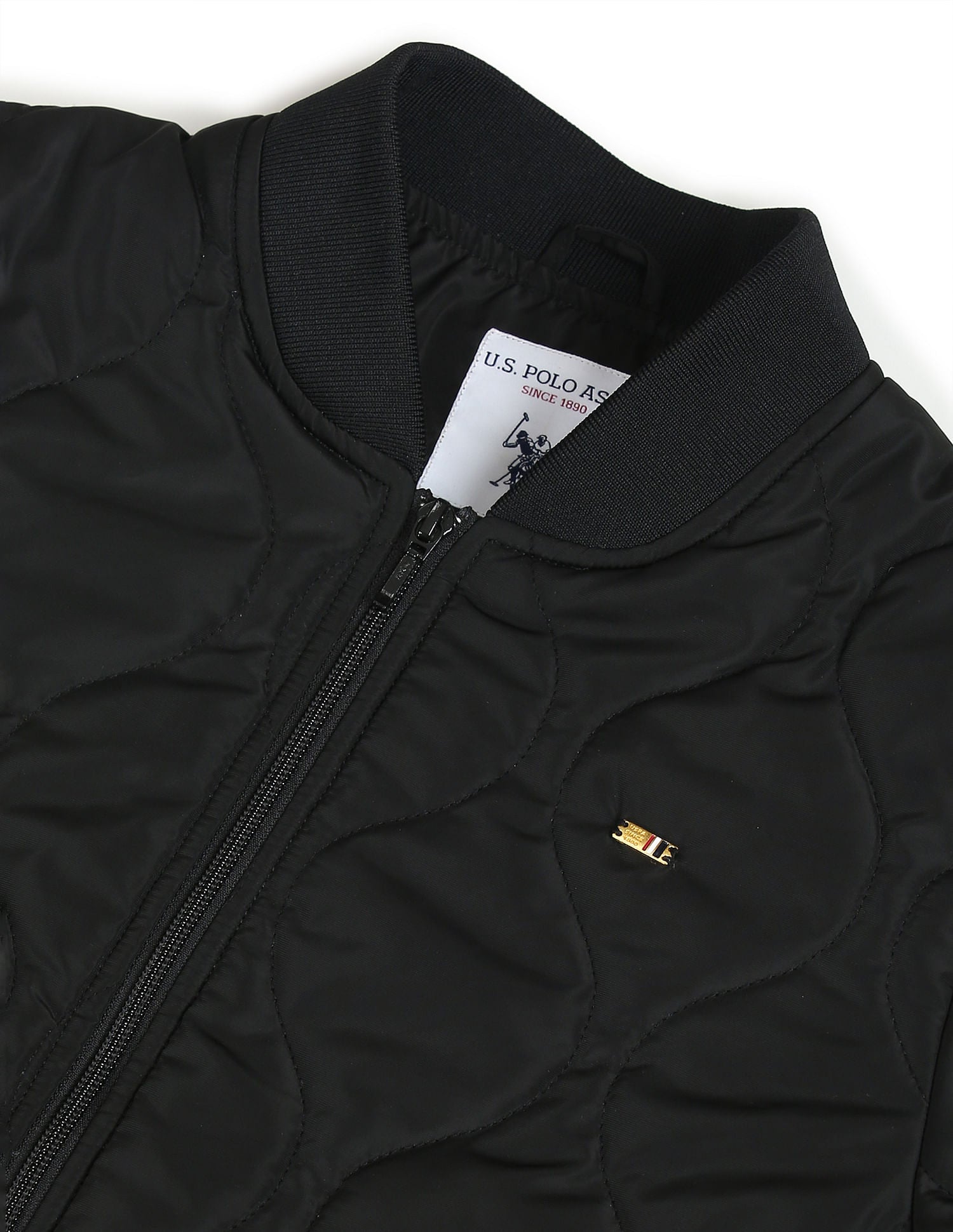 Crew Neck Puffer Jacket Black - U.S. POLO ASSN. | Large