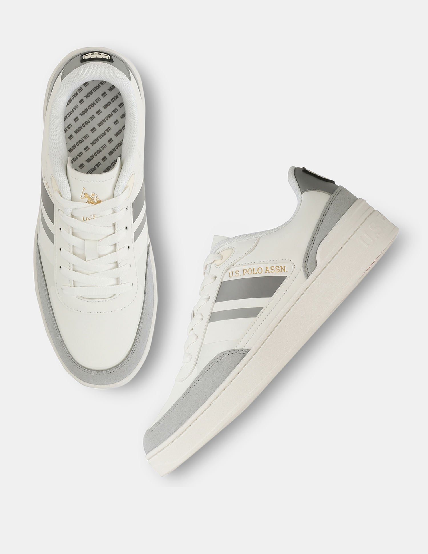 Men Colt Striped Sneakers Off White - U.S. POLO ASSN. | Large