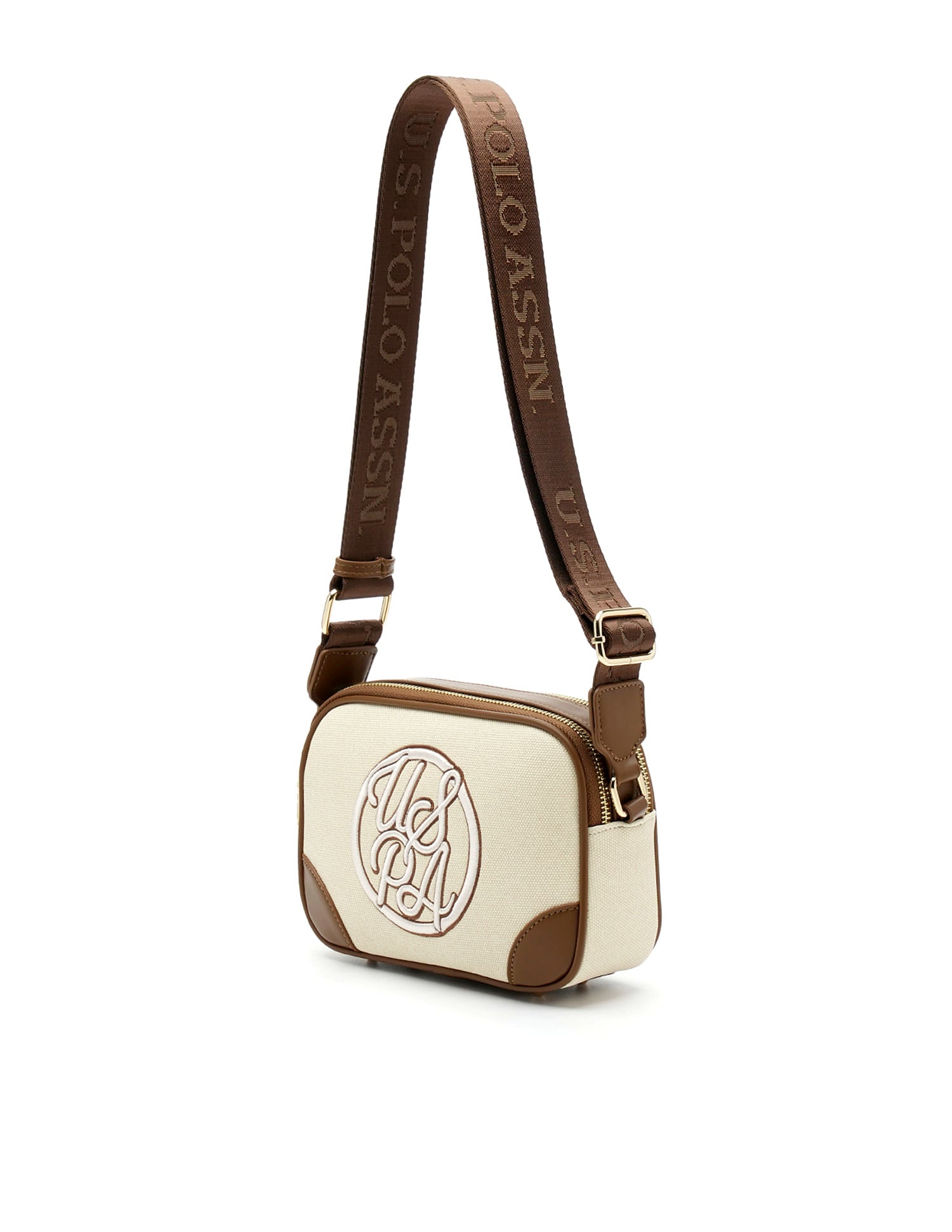 Zena Monogram Cross Body Bag Off White - U.S. POLO ASSN. | Large